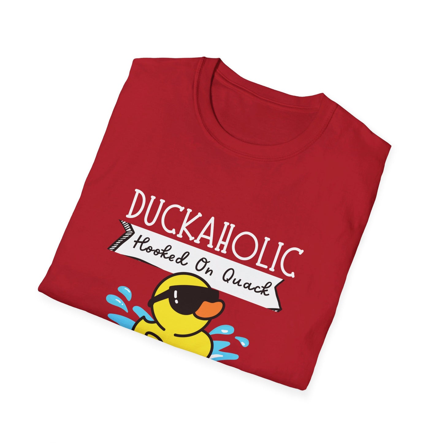 Duckaholic Hooked on Quack Funny Unisex Softstyle T-Shirt