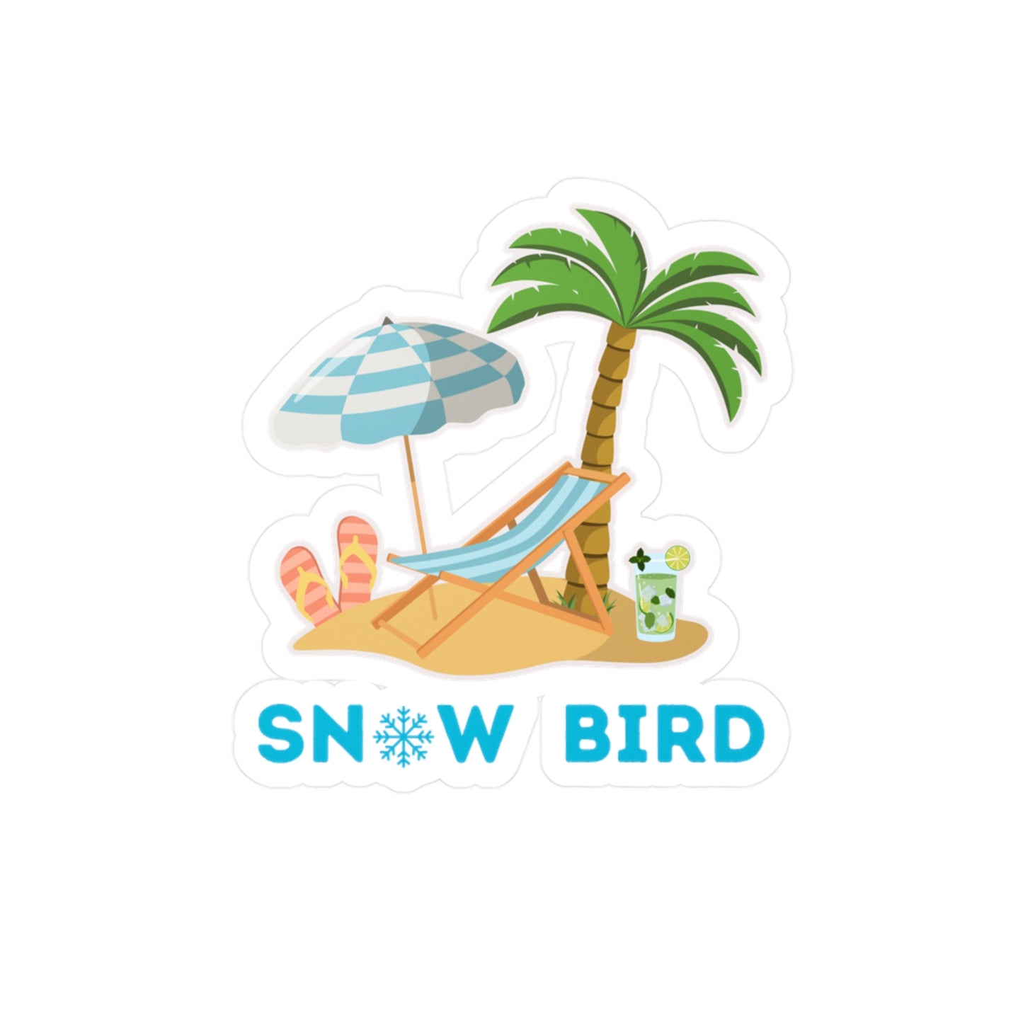 Snow Bird Retired Florida Southern Kiss-Cut Vinyl Decal Sticker