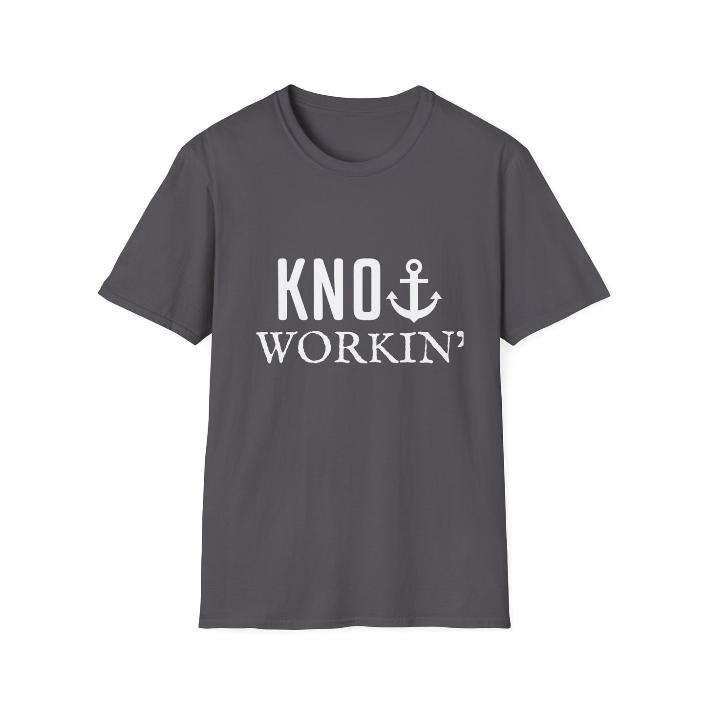 Knot Workin' Funny Nautical Anchor Boat Captain T-Shirt