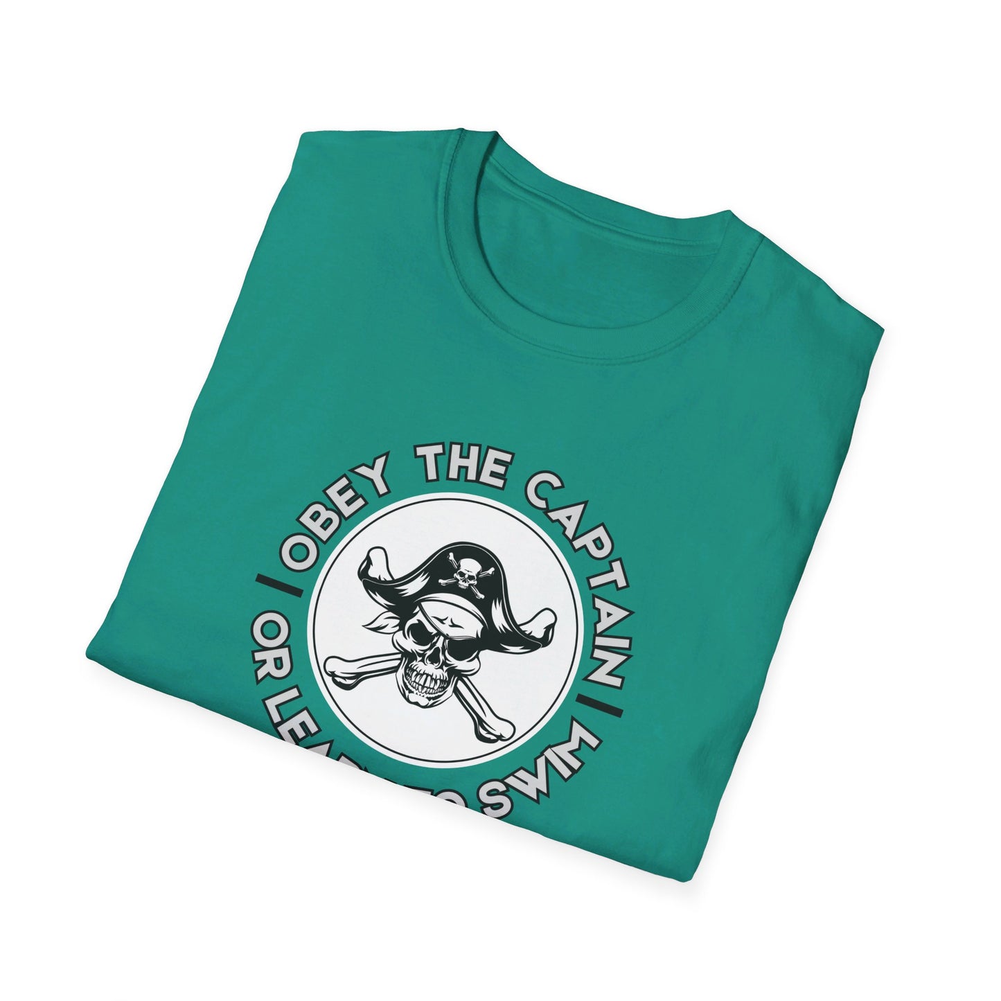Obey the Captain or Learn to Swim Pirate T-Shirt