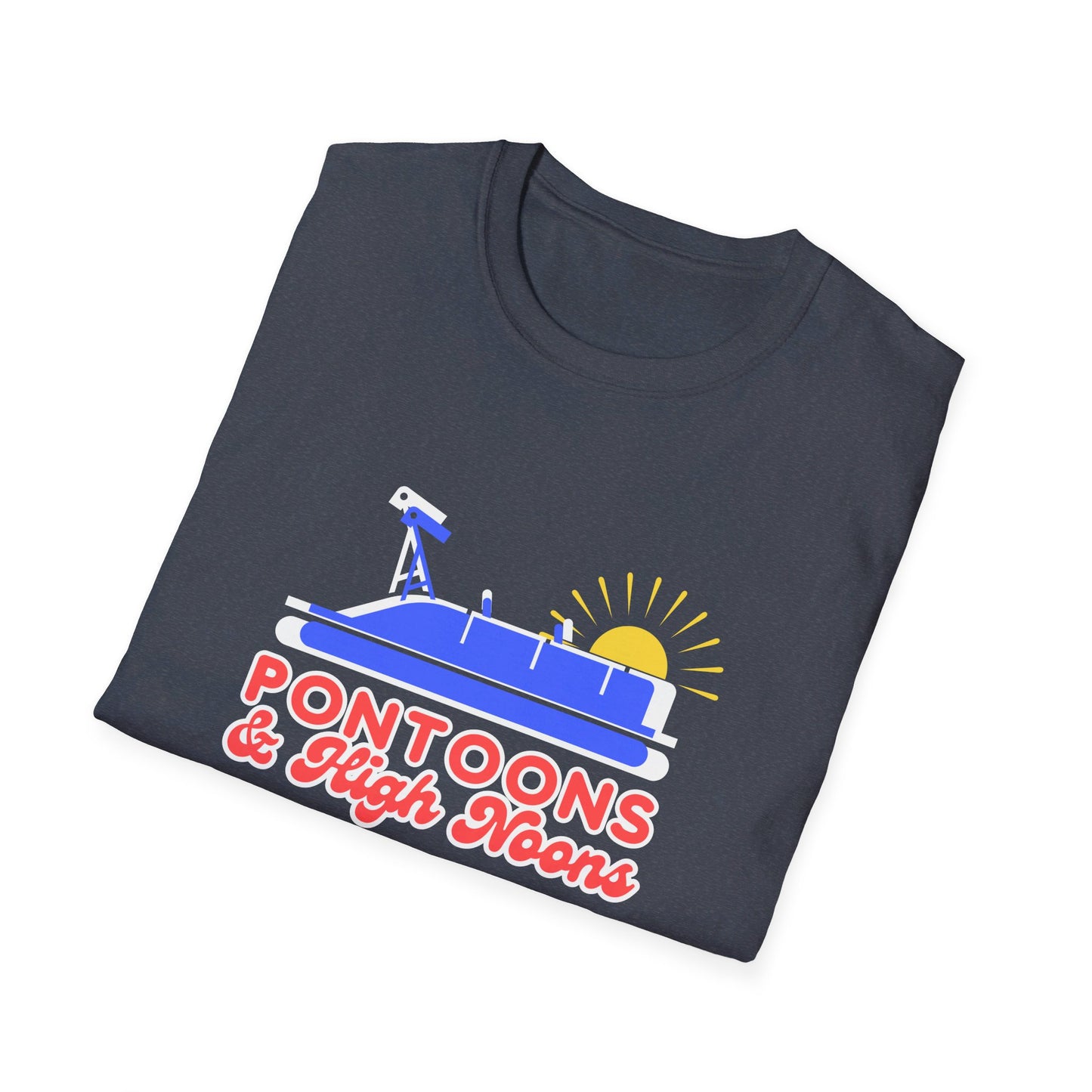 Pontoons and High Noon Fun Summer Boating T-Shirt