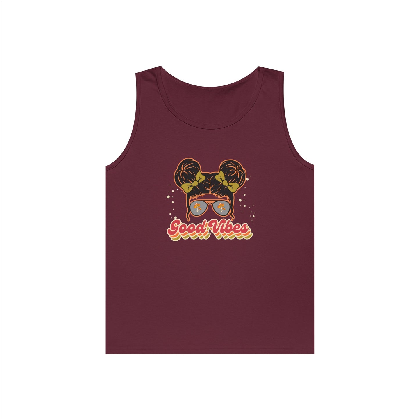 Mushroom Hippie Chick Good Vibes Tank Top