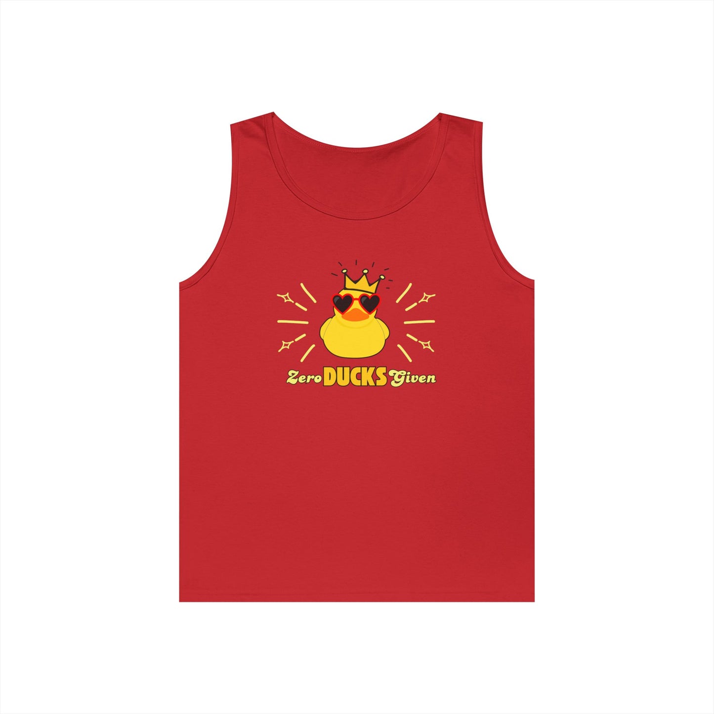 Zero Ducks Given Funny Ducky Tank Top