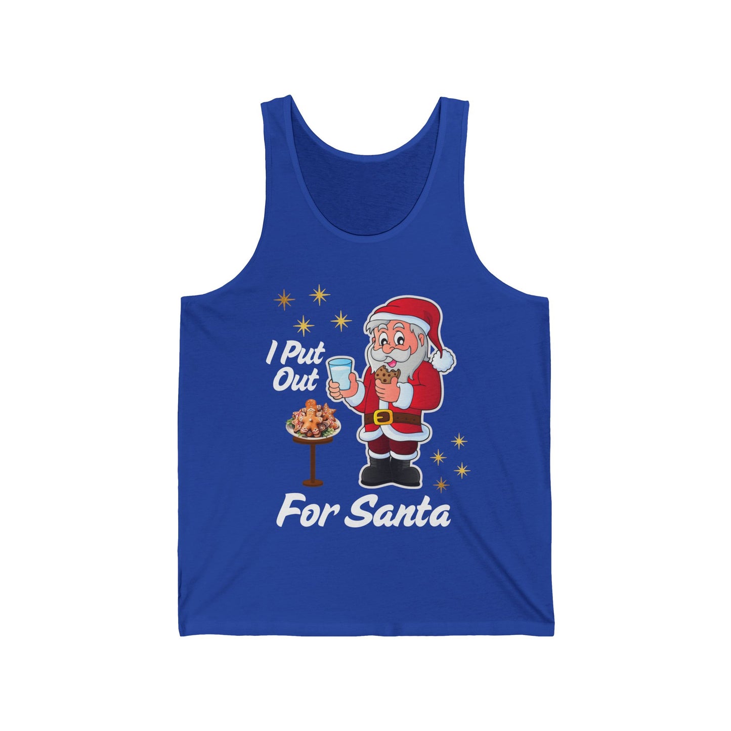 I Put Out For Santa Funny Christmas Cookie Tank Top
