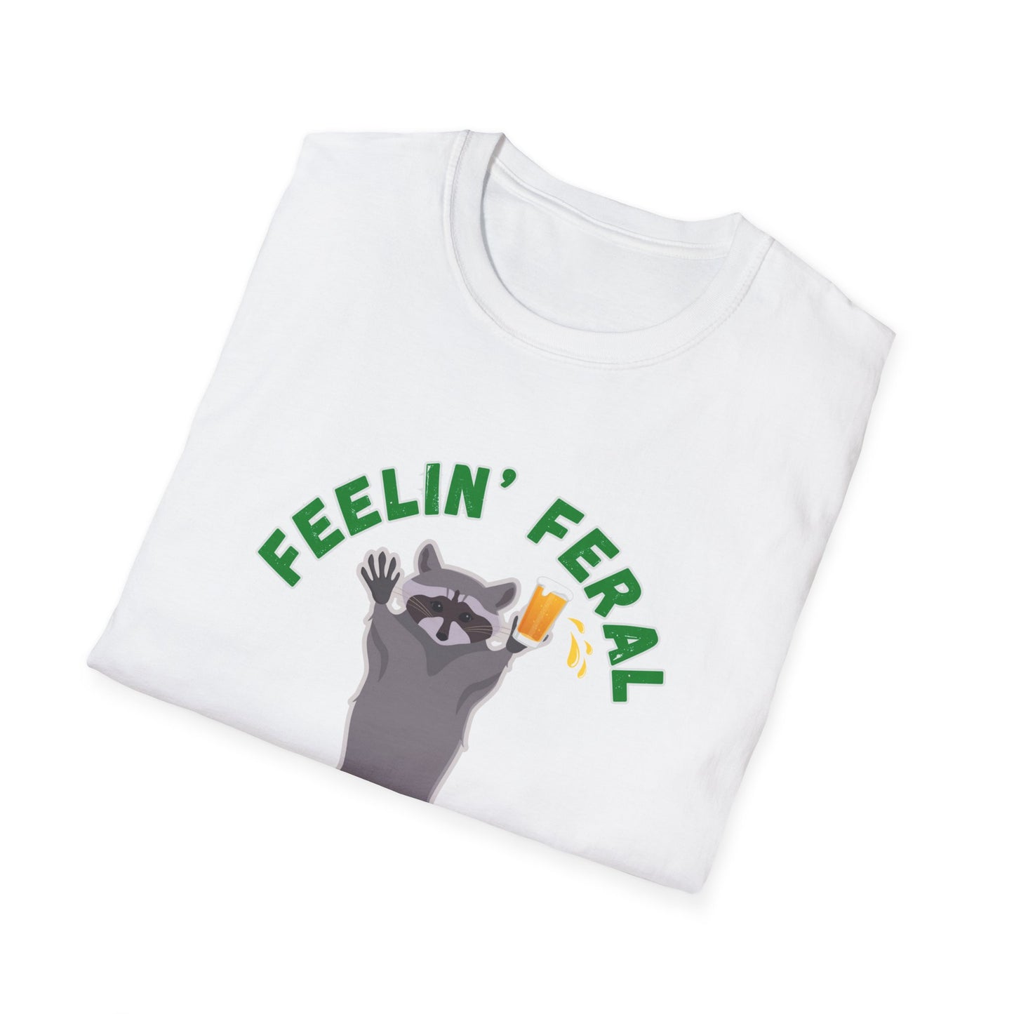 Feelin' Feral Racoon Beer Unisex Trash Panda T-Shirt