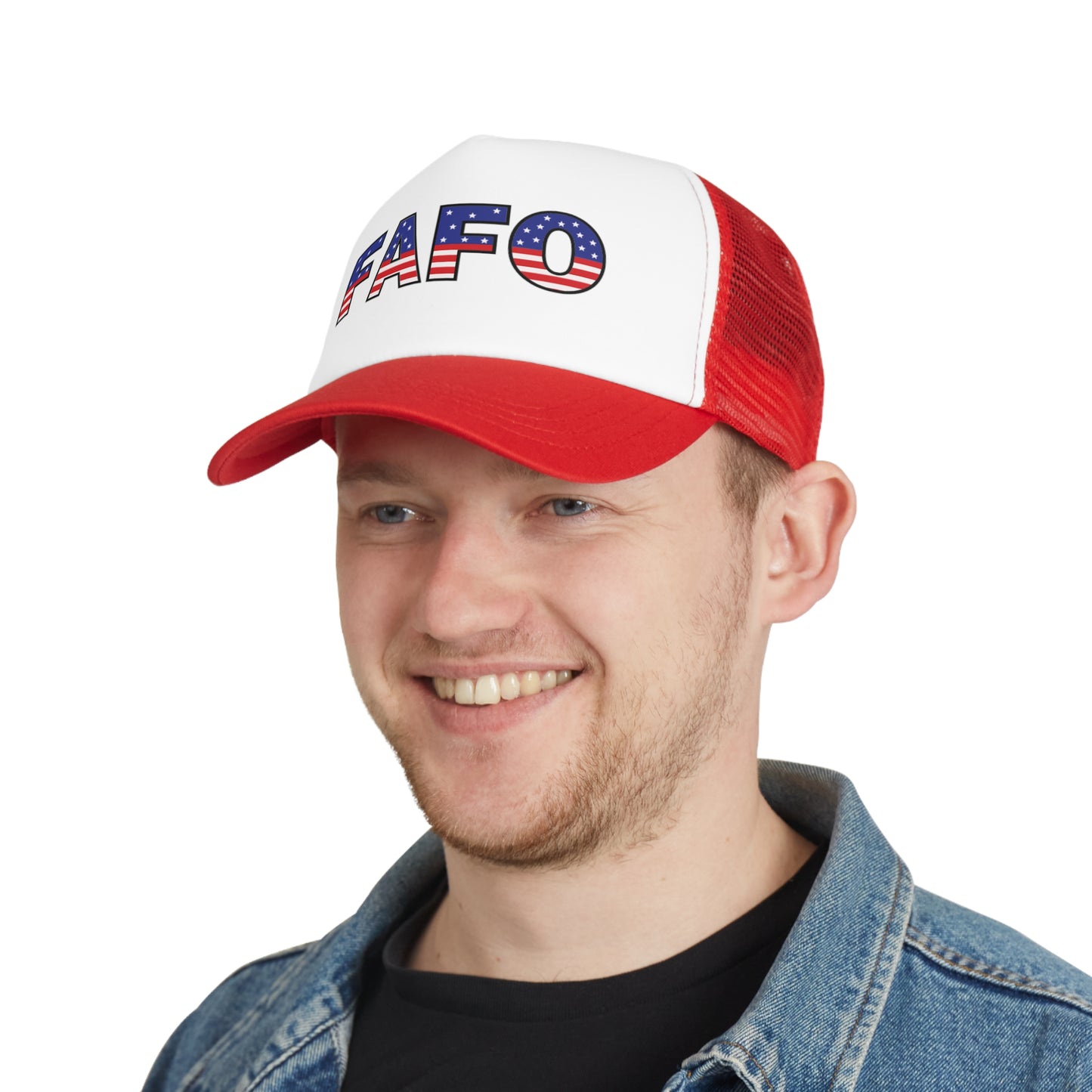 FAFO Graphic Mesh Cap - Patriotic Trucker Hat for Everyday Adventures