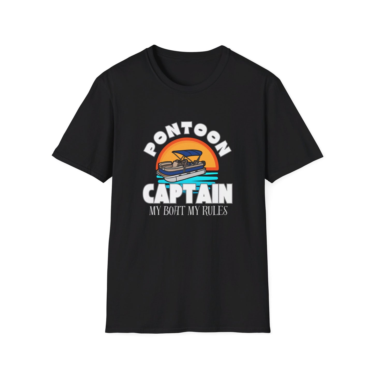 Pontoon Captain My Boat My Rules Funny Summer Boating T-Shirt