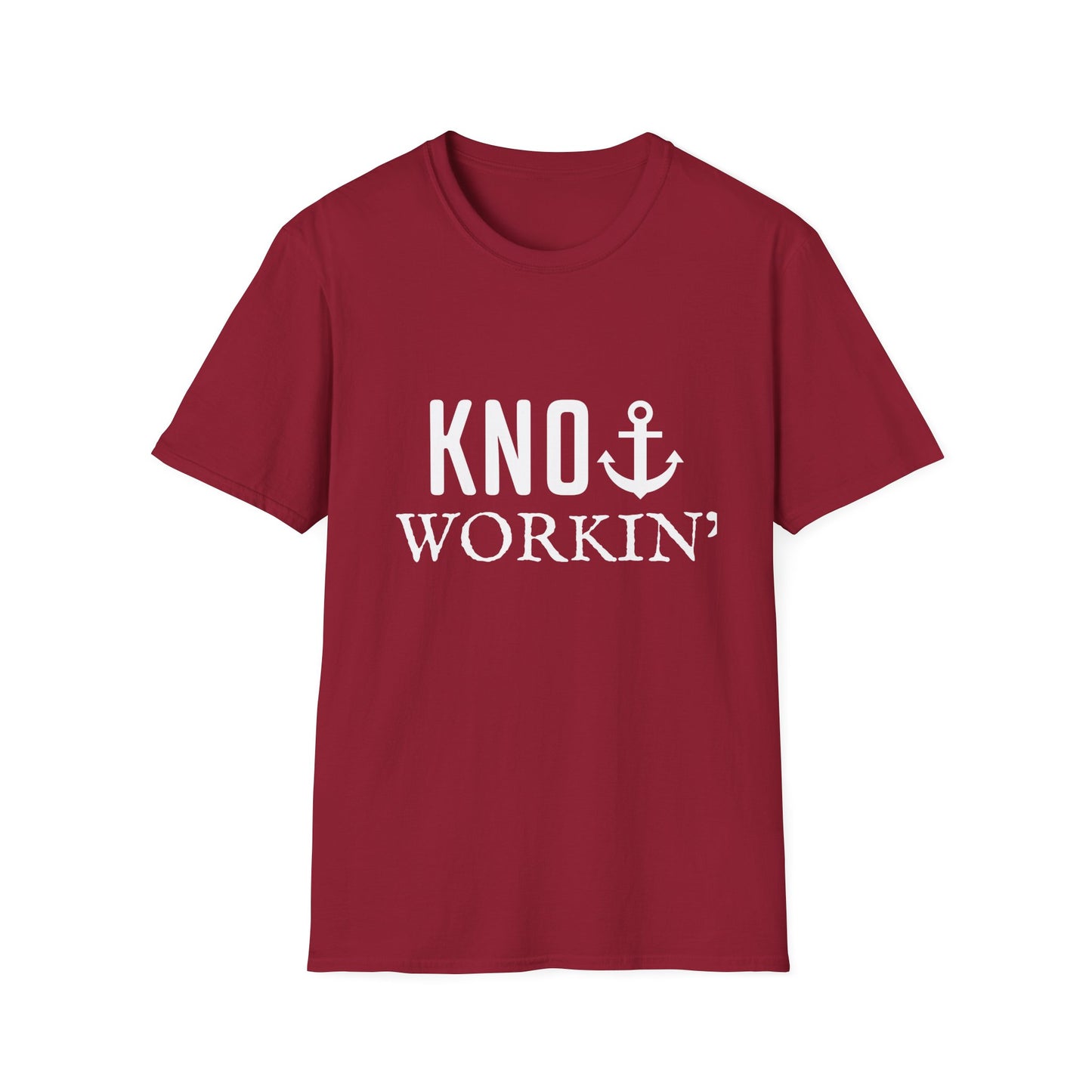 Knot Workin' Funny Nautical Anchor Boat Captain T-Shirt
