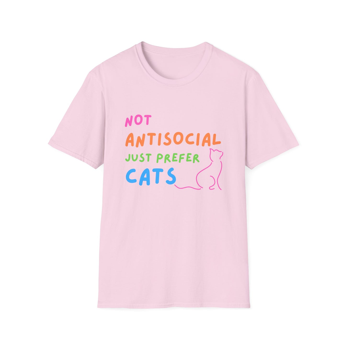 Not Antisocial Just Prefer Cats T-Shirt Cat Lady