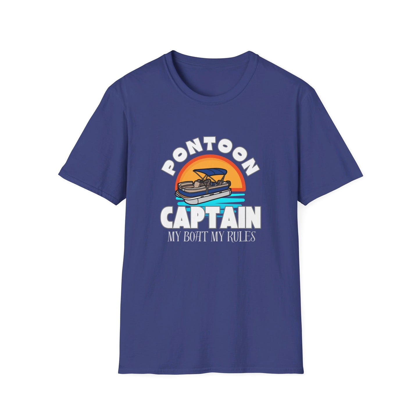 Pontoon Captain My Boat My Rules Funny Summer Boating T-Shirt