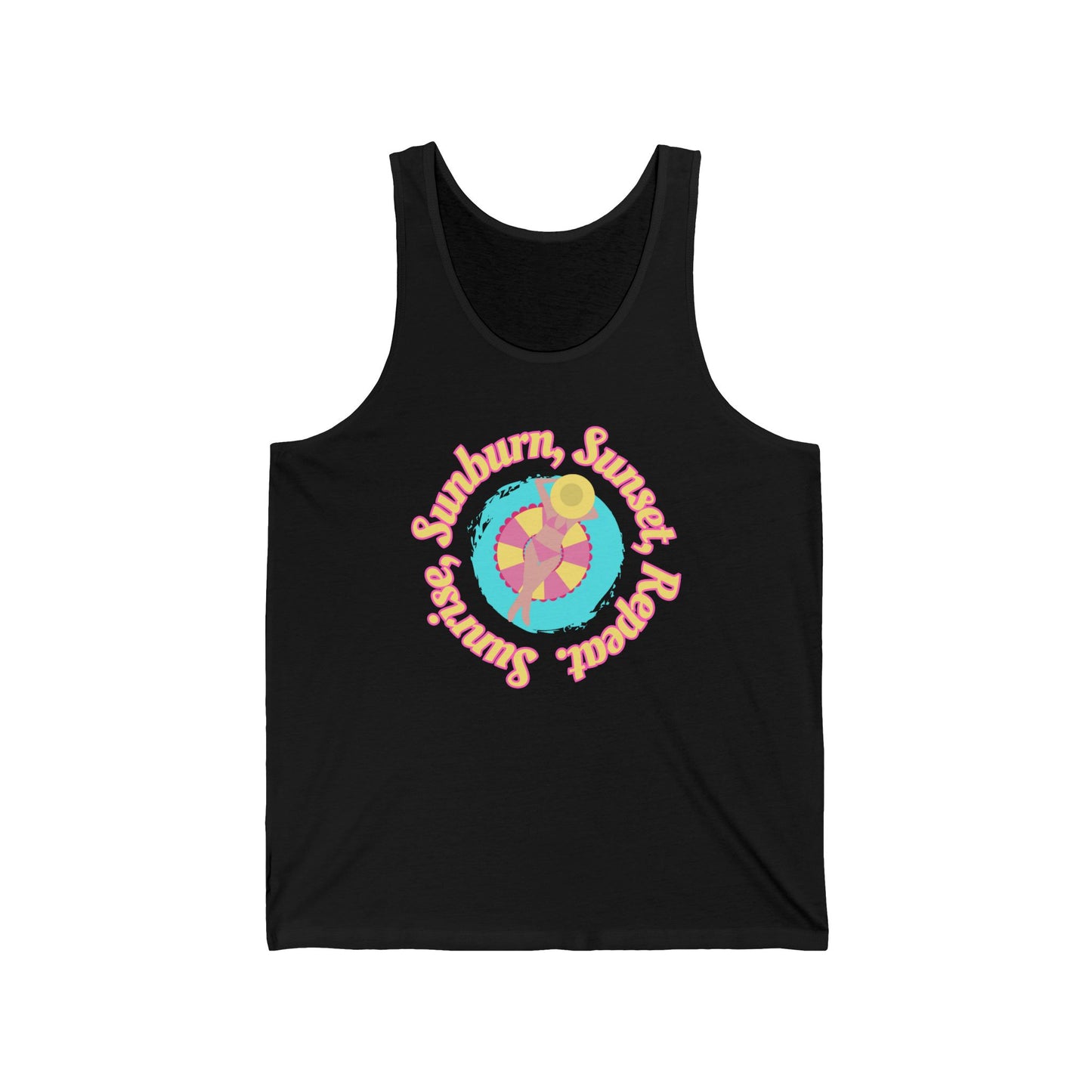 Sunrise, Sunburn, Sunset, Repeat Summer Vacation Tank Top