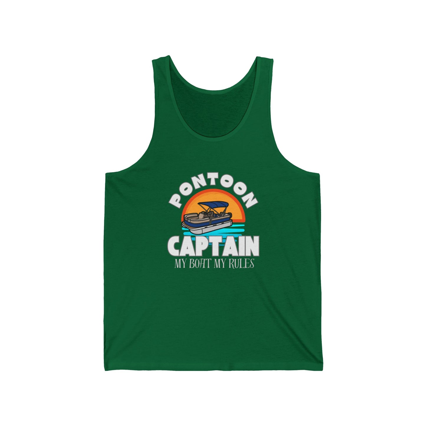 Pontoon Captain My Boat My Rules Funny Summer Tank