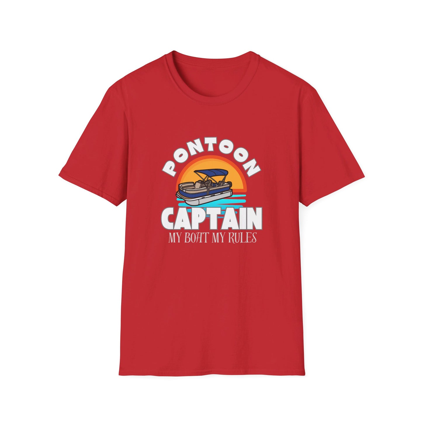 Pontoon Captain My Boat My Rules Funny Summer Boating T-Shirt
