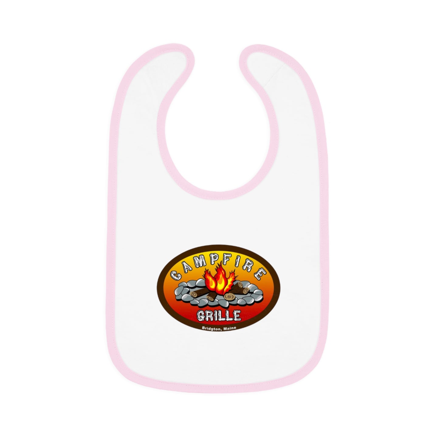 Camping-Themed Baby Bib, Outdoor Dining Bib, Baby Shower Gift, BBQ Fun, Baby Feeding Accessory, Cute Campfire Design