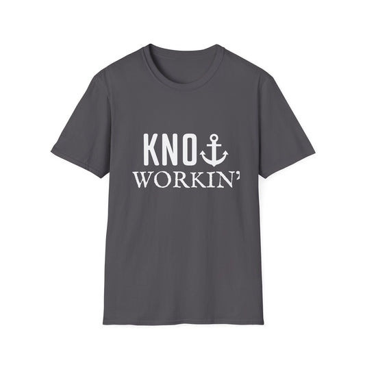 Knot Workin' Funny Nautical Anchor Boat Captain T-Shirt