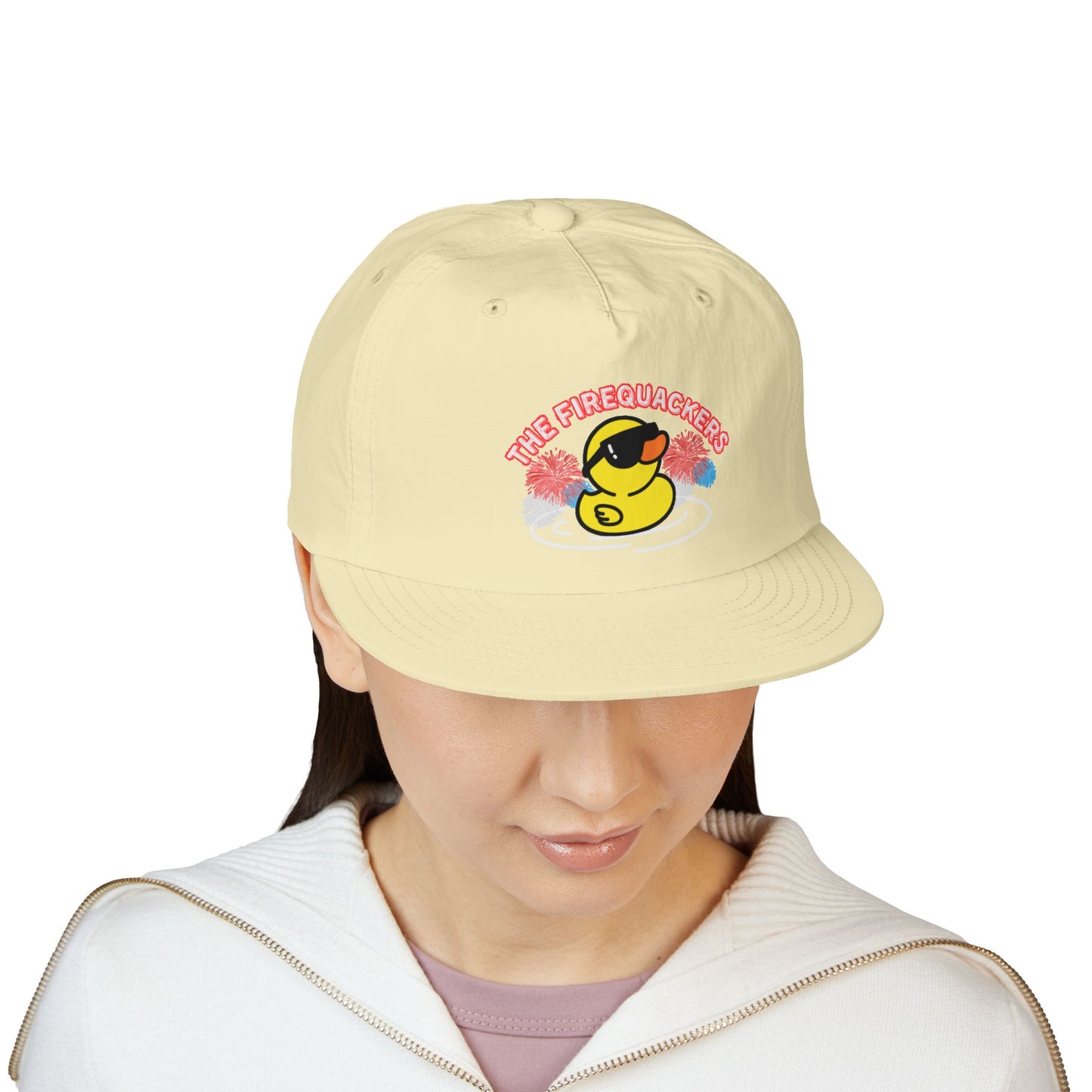 Summer Surf Cap with Firequackers Duck Design