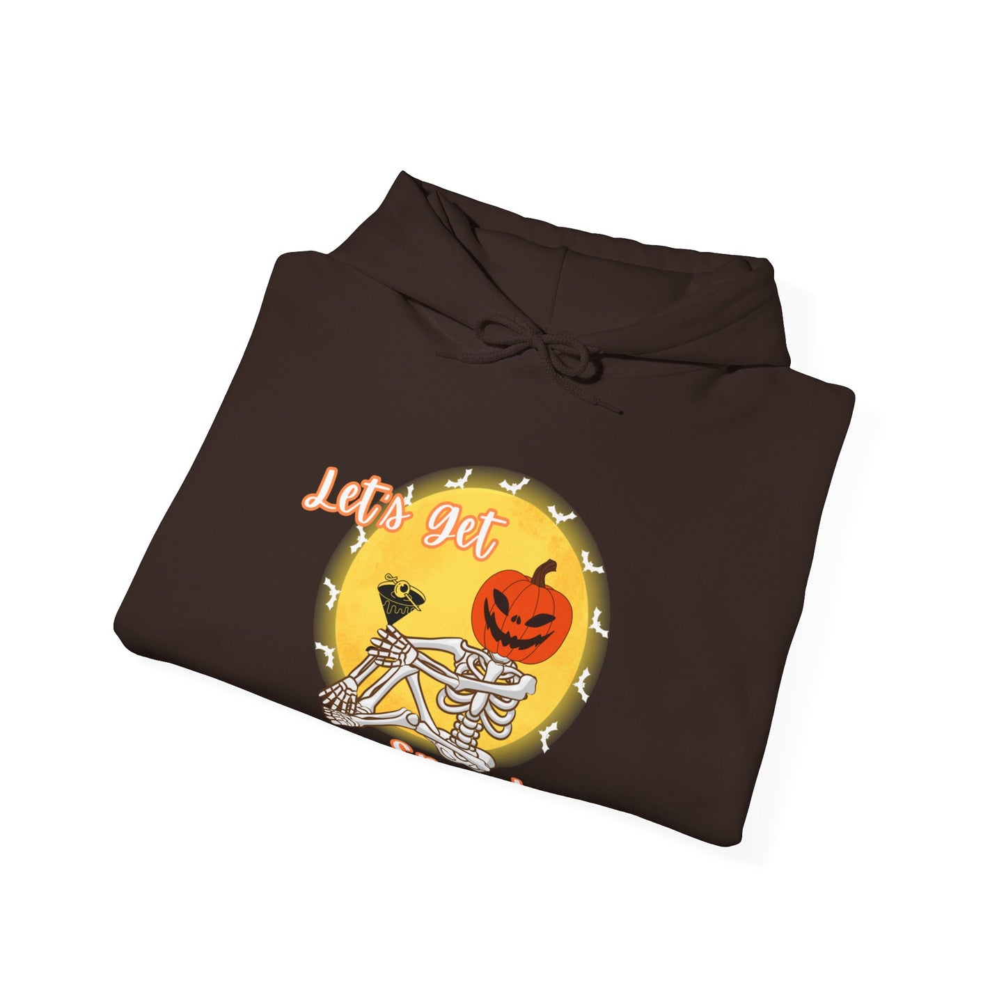 Let's Get Smashed Halloween Skeleton & Martini Hoodie Sweatshirt