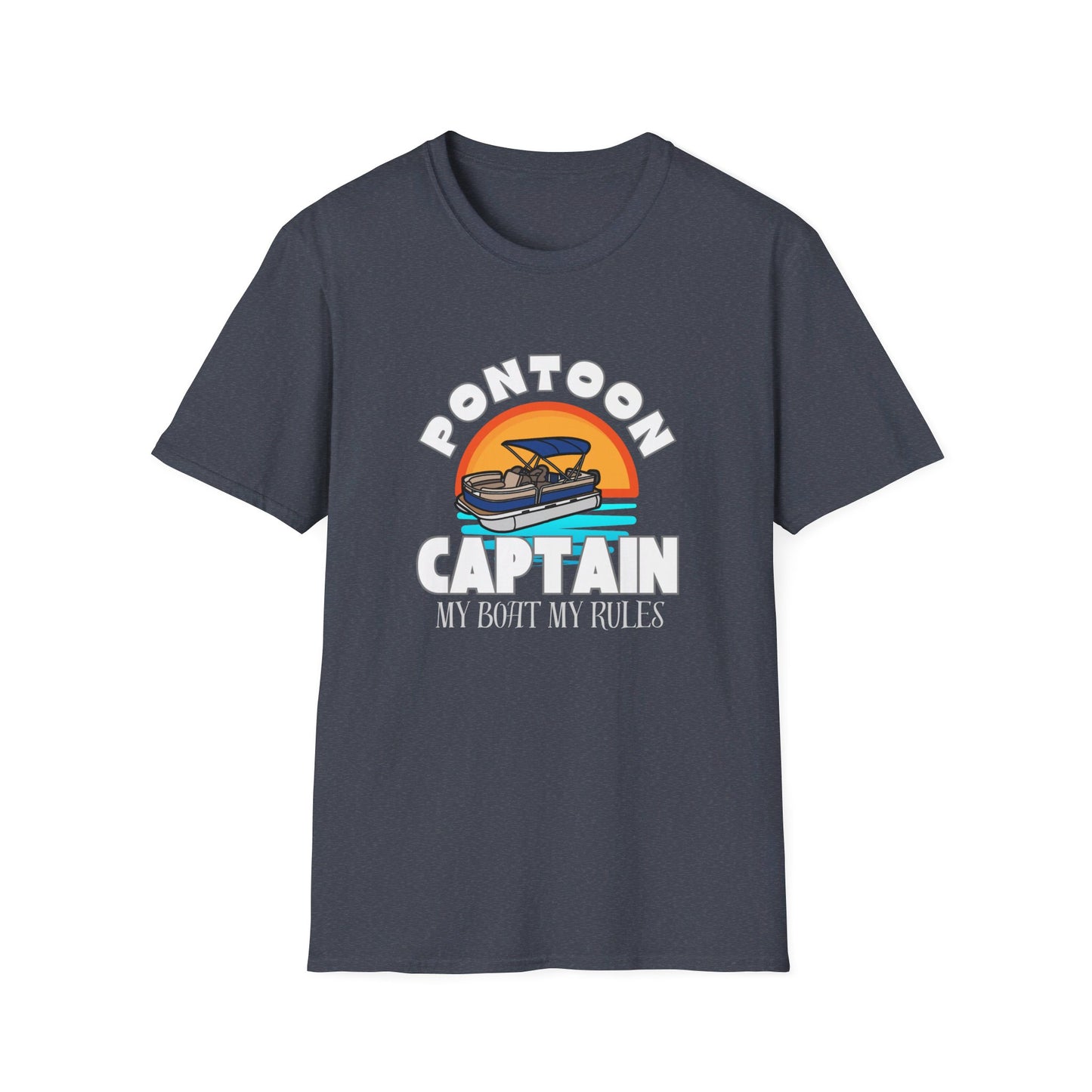 Pontoon Captain My Boat My Rules Funny Summer Boating T-Shirt