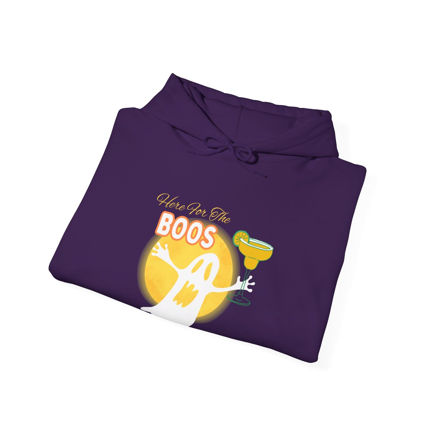Here for the Boos Halloween Ghost with Margarita Hoodie Sweatshirt