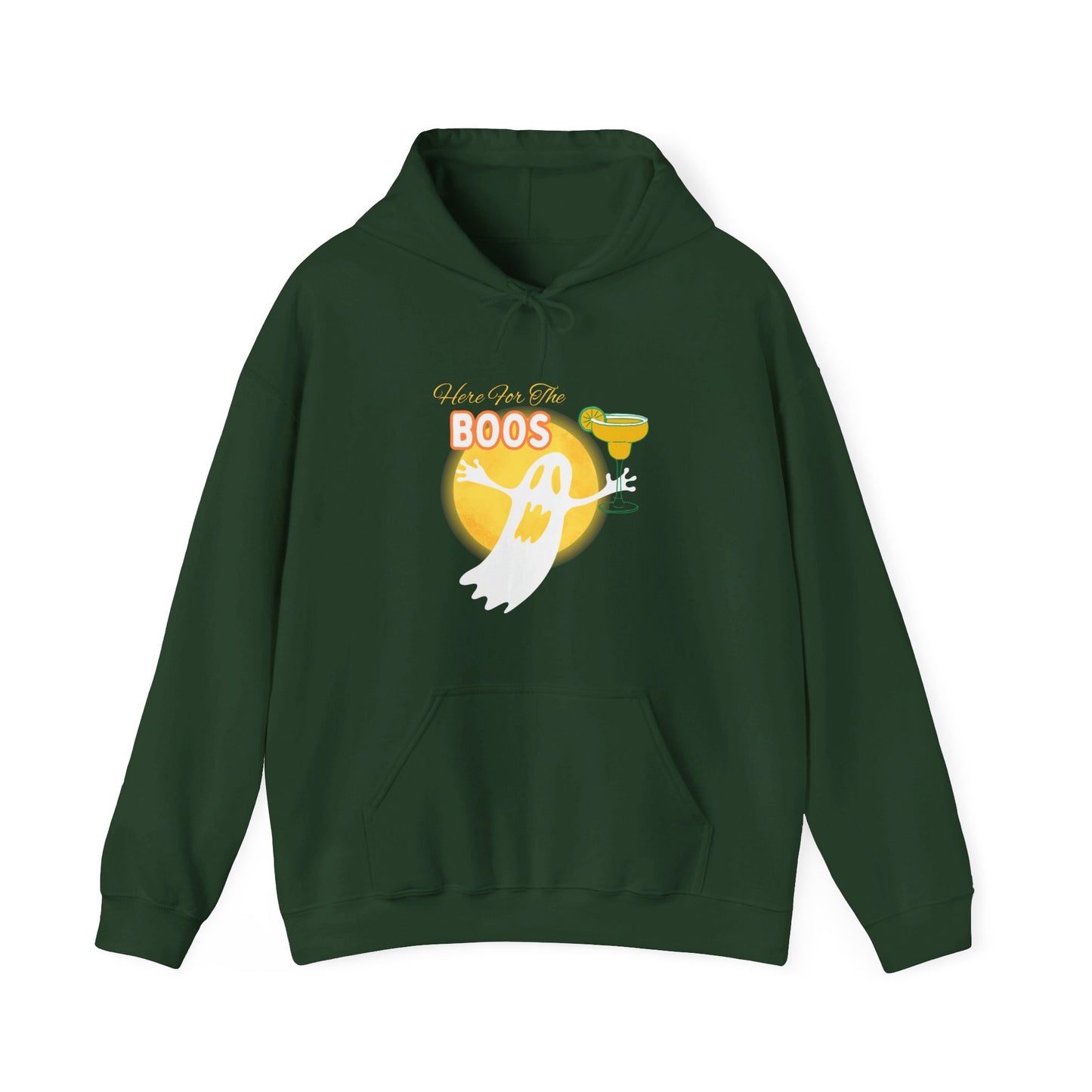 Here for the Boos Halloween Ghost with Margarita Hoodie Sweatshirt