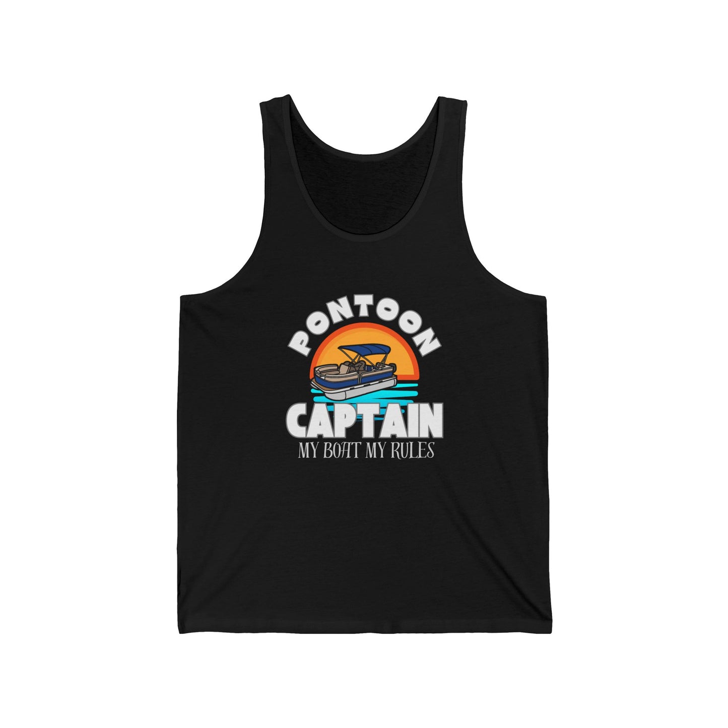 Pontoon Captain My Boat My Rules Funny Summer Tank