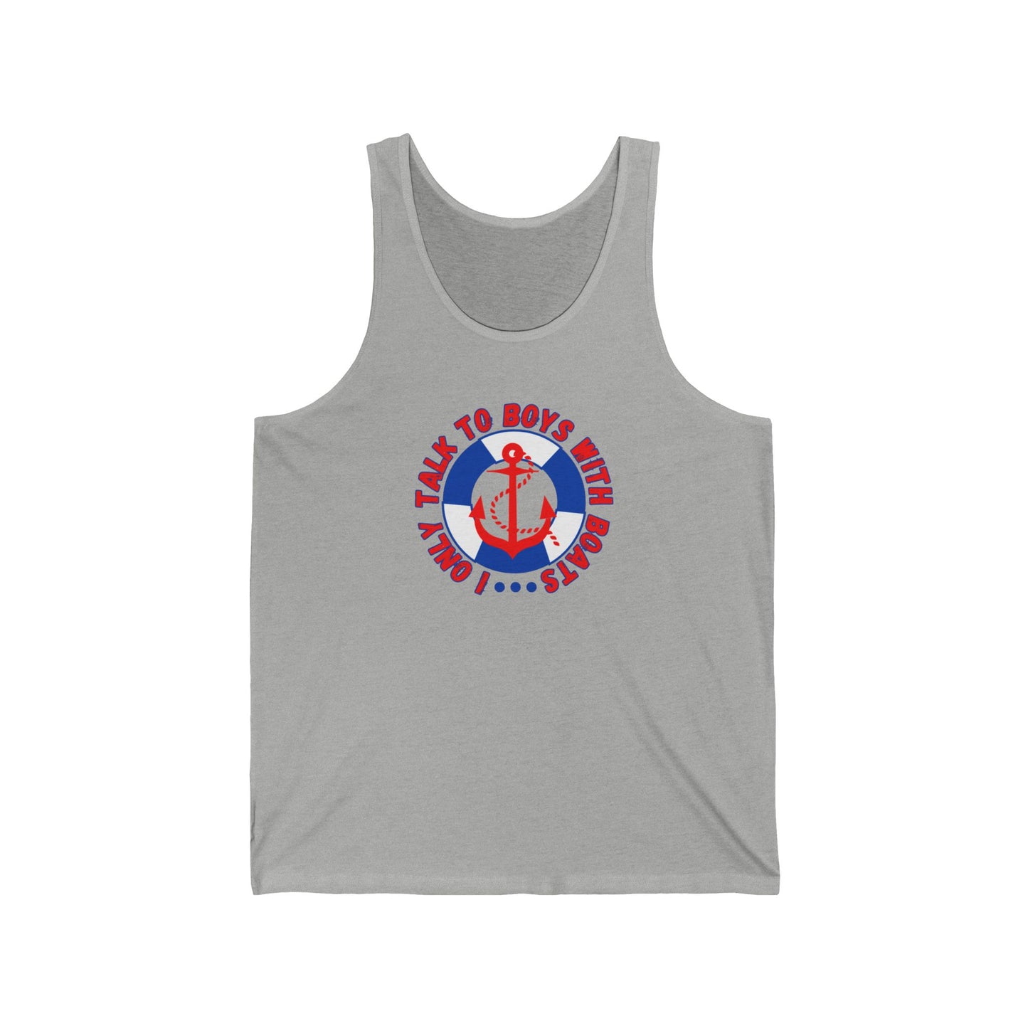 I Only Talk To Boys With Boats Beach Yacht Club Tank Top