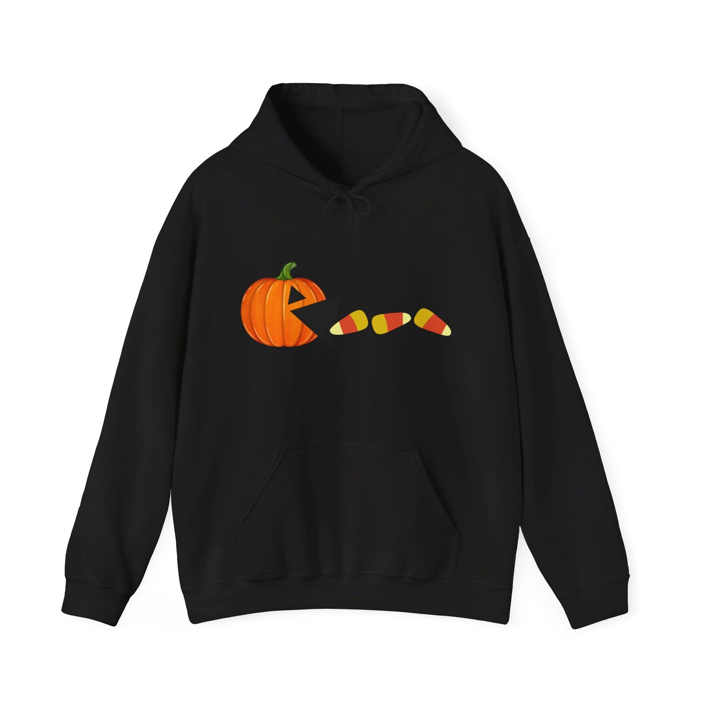Pumpkin Chasing Candy Corn Classic Gaming Inspired Halloween Hoodie Sweatshirt