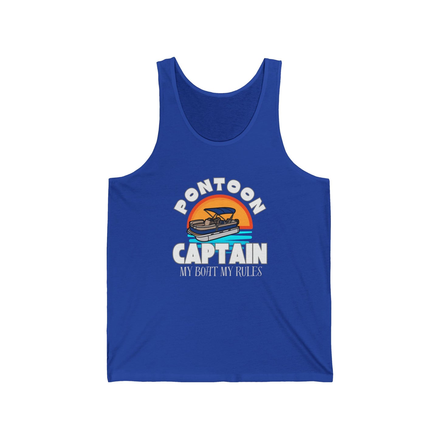 Pontoon Captain My Boat My Rules Funny Summer Tank