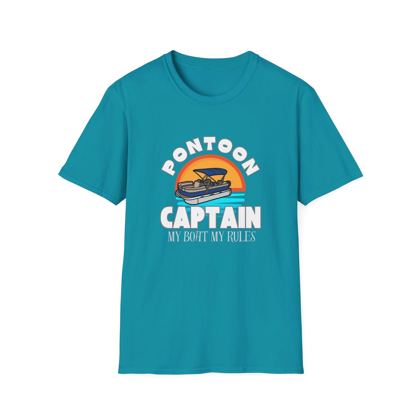 Pontoon Captain My Boat My Rules Funny Summer Boating T-Shirt