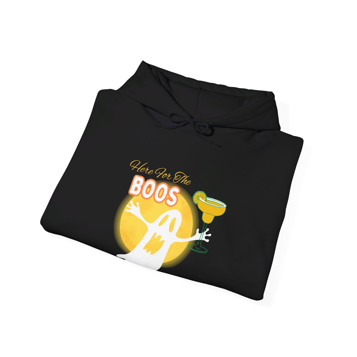 Here for the Boos Halloween Ghost with Margarita Hoodie Sweatshirt