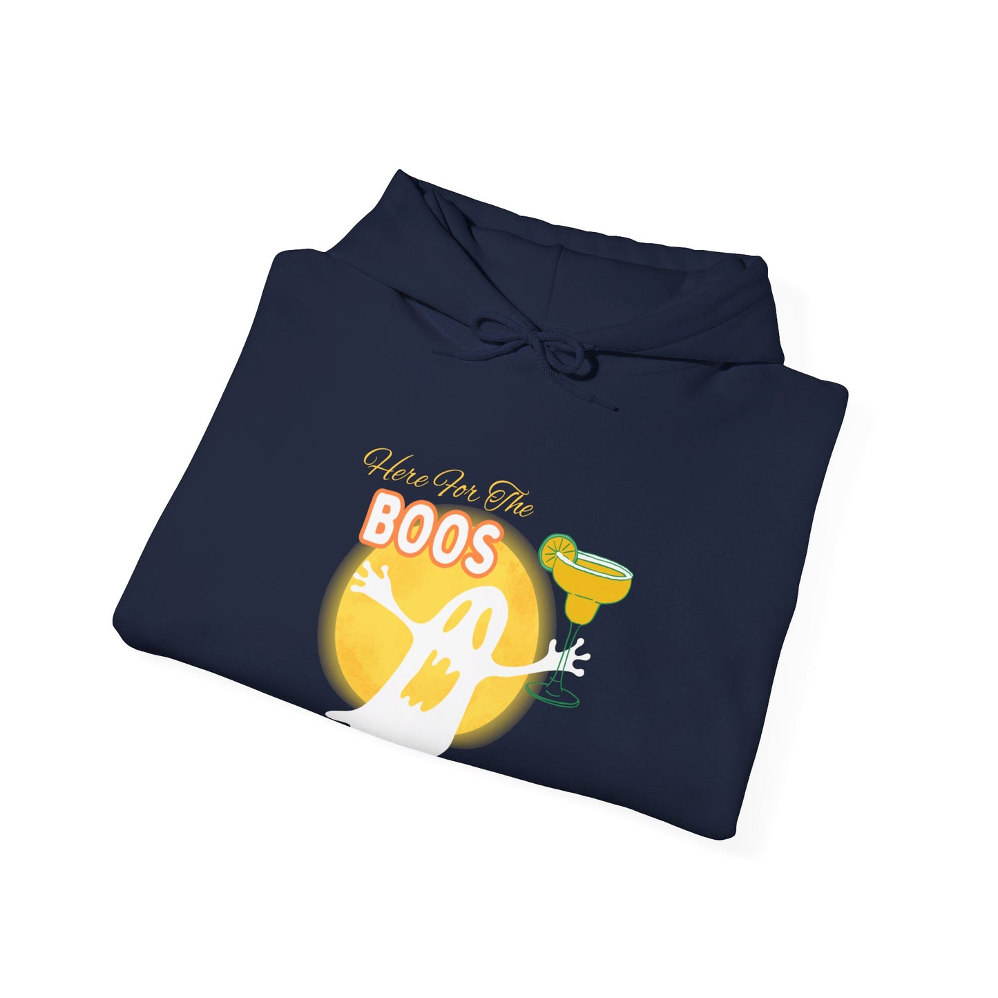 Here for the Boos Halloween Ghost with Margarita Hoodie Sweatshirt
