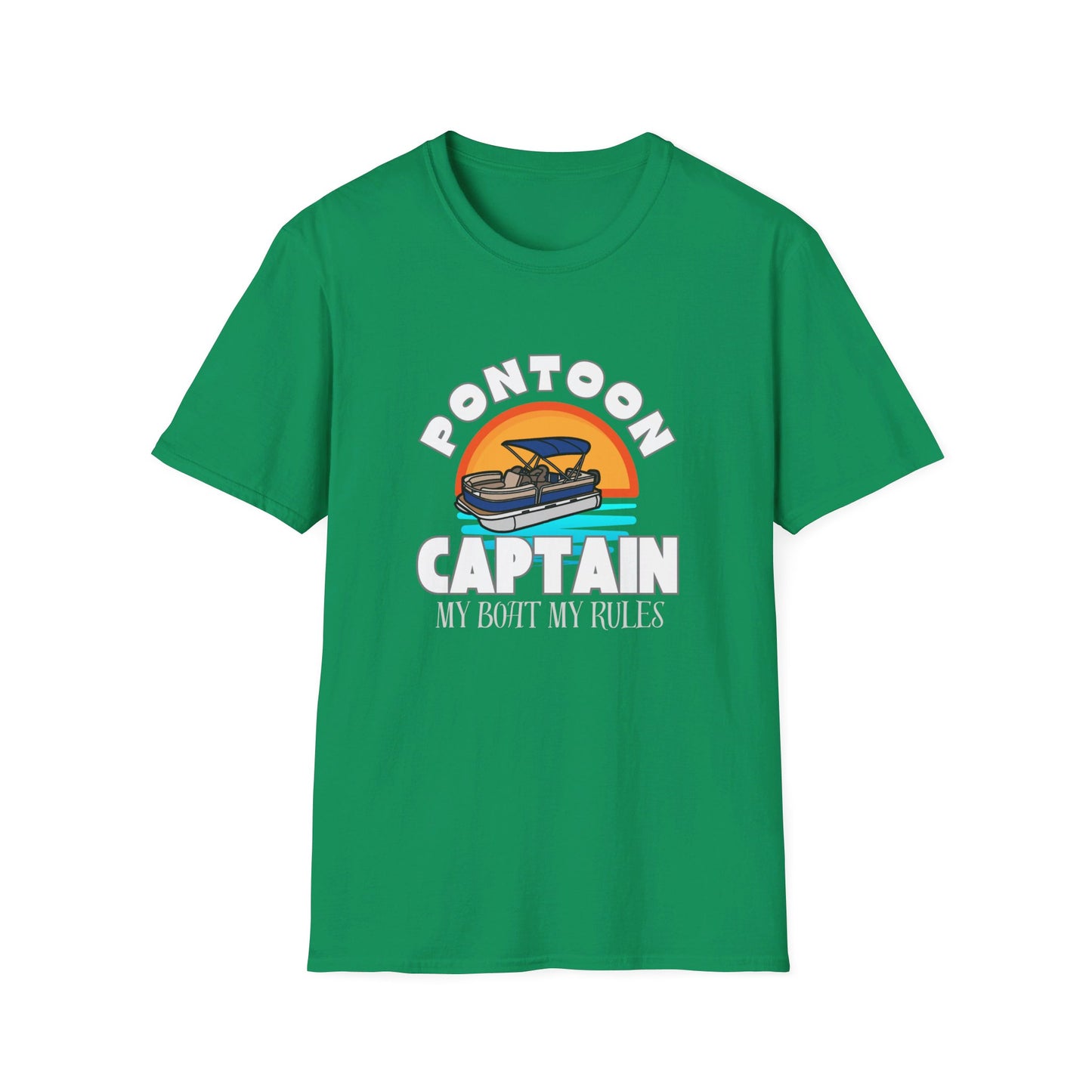 Pontoon Captain My Boat My Rules Funny Summer Boating T-Shirt