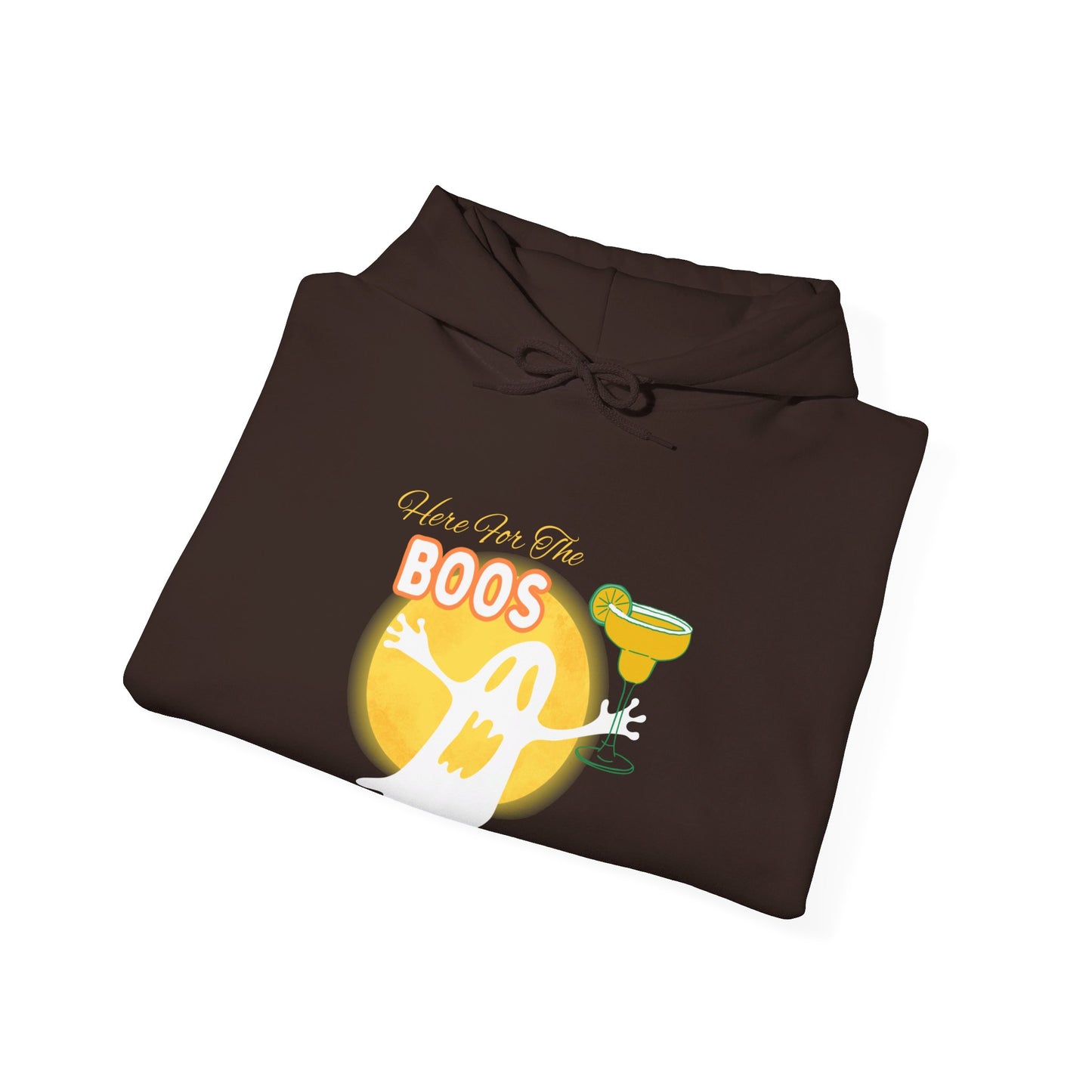Here for the Boos Halloween Ghost with Margarita Hoodie Sweatshirt