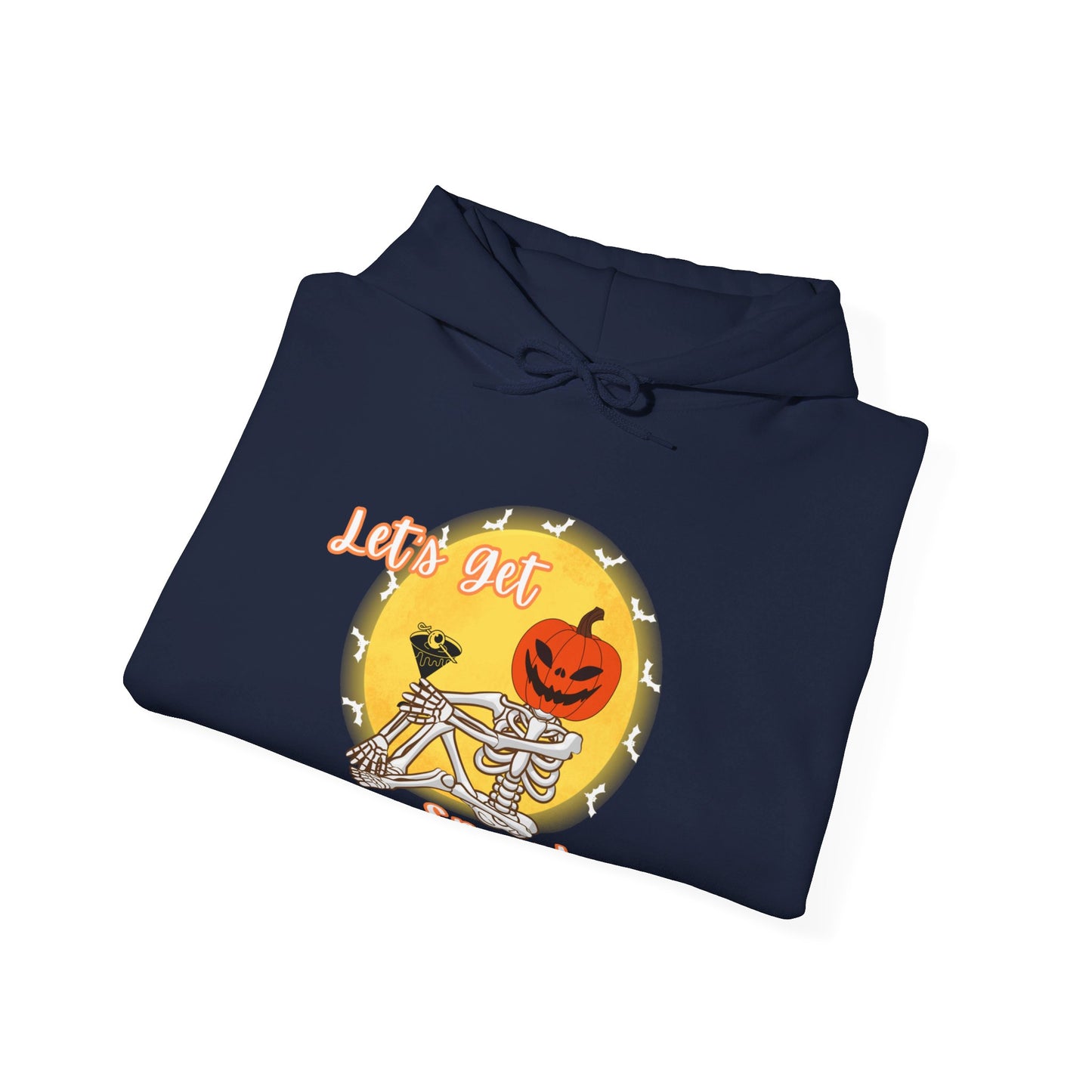 Let's Get Smashed Halloween Skeleton & Martini Hoodie Sweatshirt