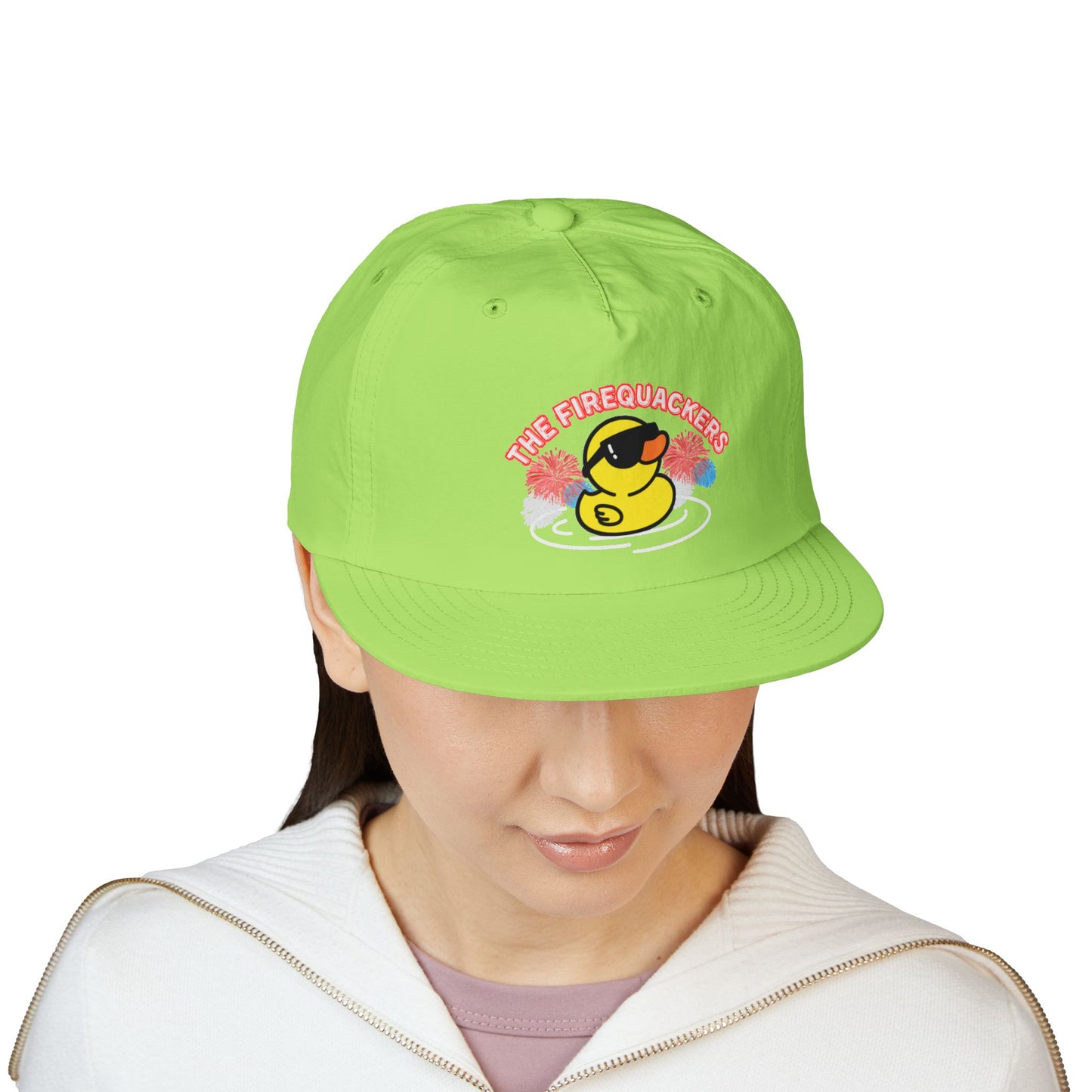 Summer Surf Cap with Firequackers Duck Design
