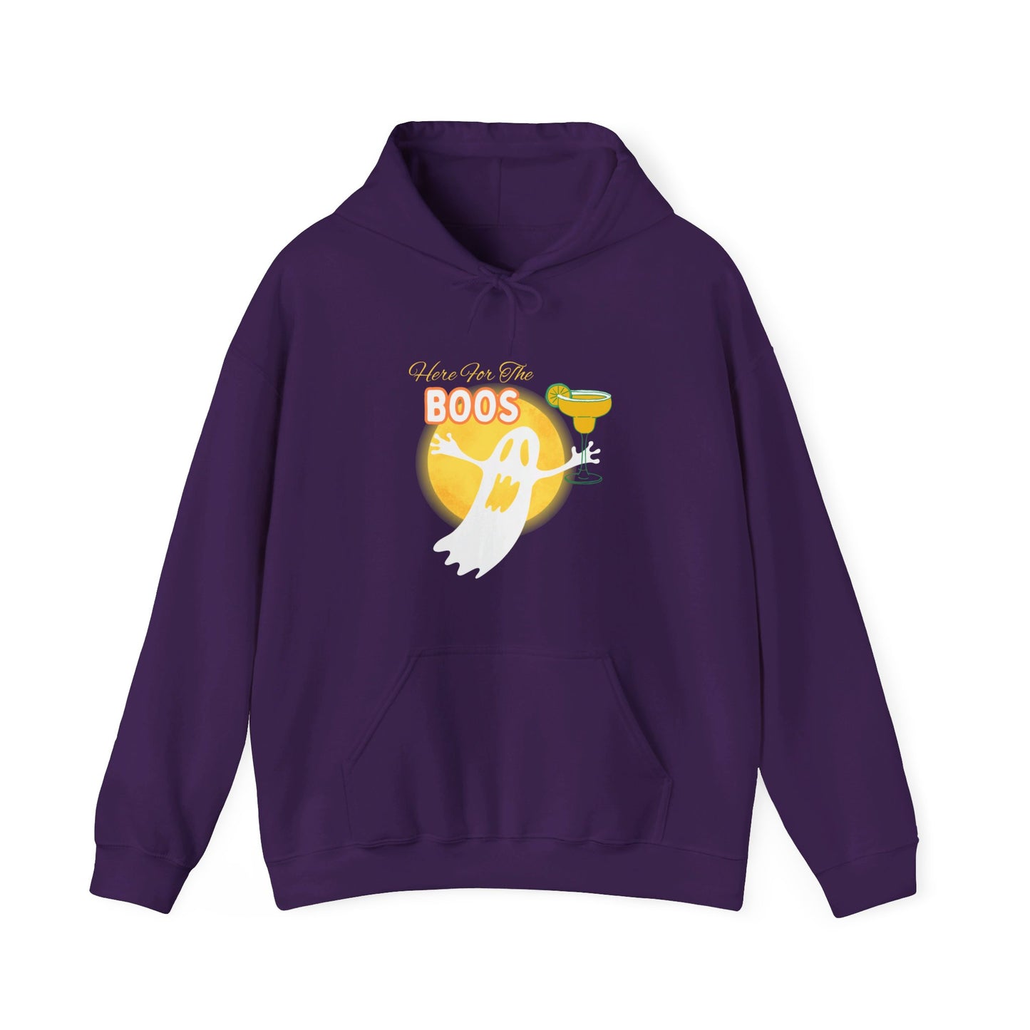 Here for the Boos Halloween Ghost with Margarita Hoodie Sweatshirt