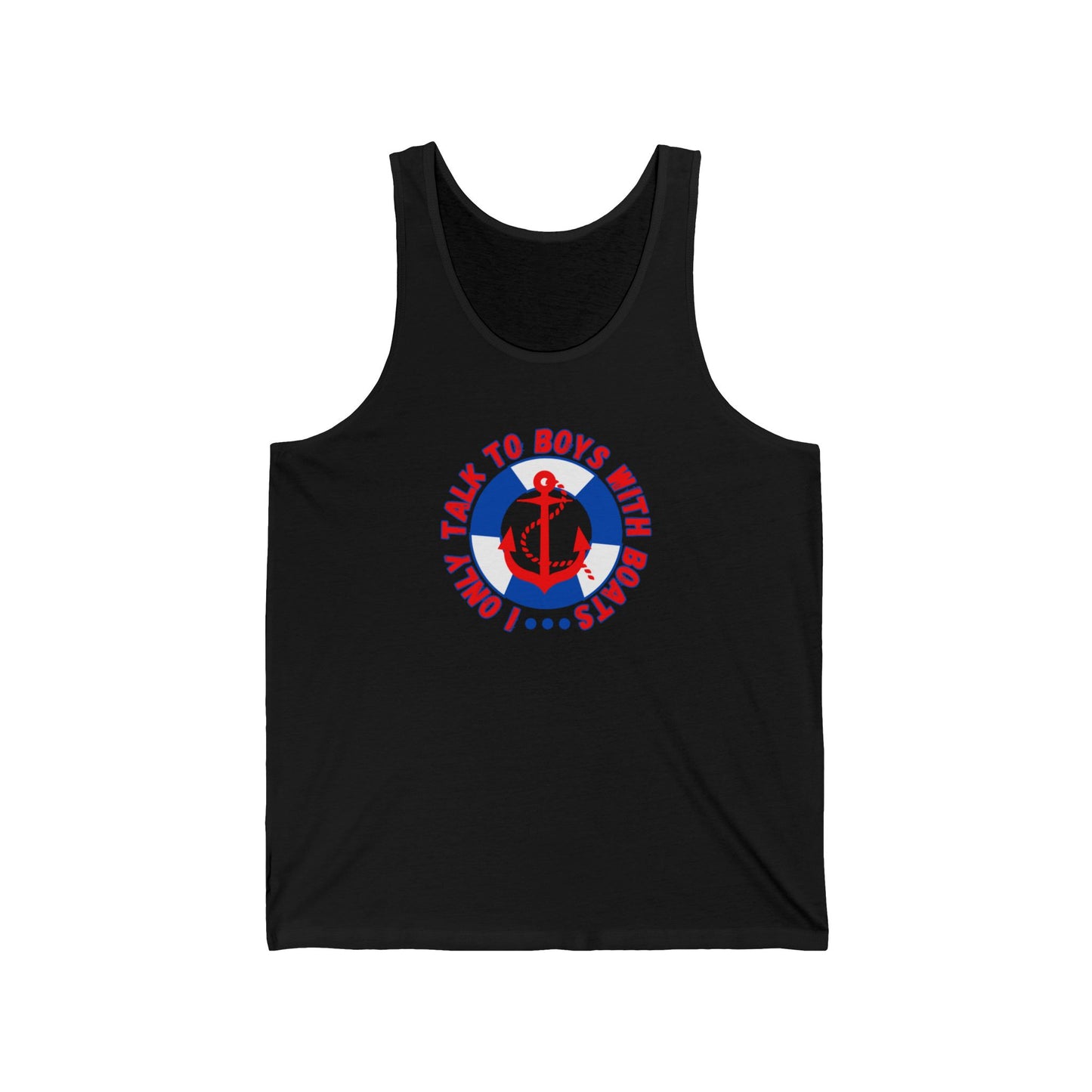 I Only Talk To Boys With Boats Beach Yacht Club Tank Top