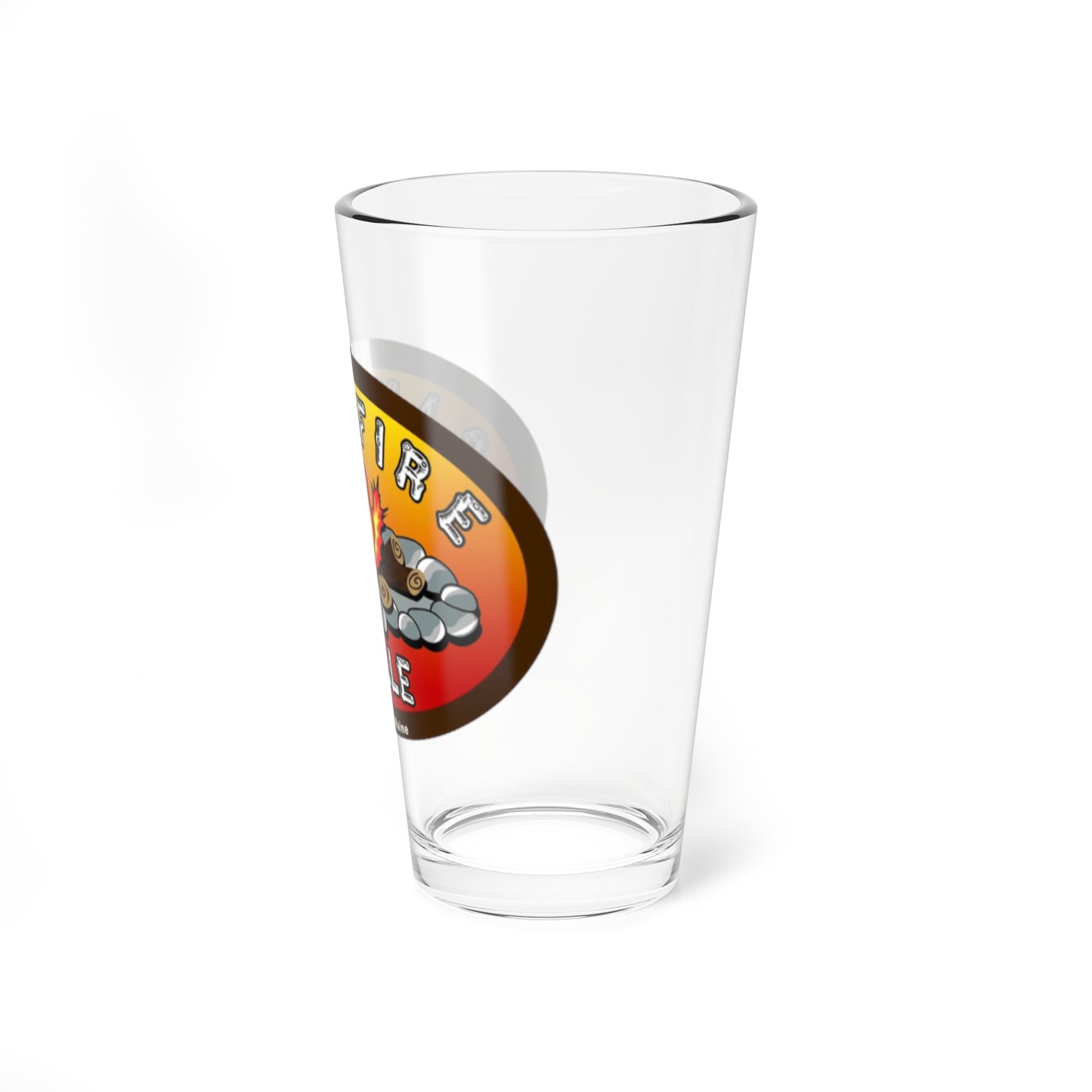 Campfire Grille Mixing Glass, 16oz | Outdoor Camping, BBQ, Drinkware, Gift for Campers, Unique Barware Bridgton Maine