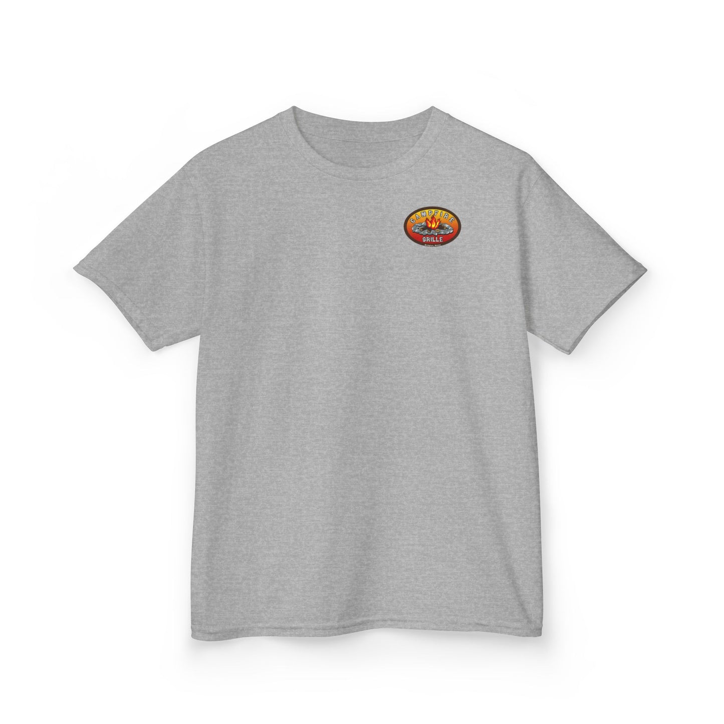 Kids Campfire Grille Tee, Kid's Shirt, Summer Camp Outfit, Outdoor Fun Apparel, Gift for Nature Lovers, Family BBQ