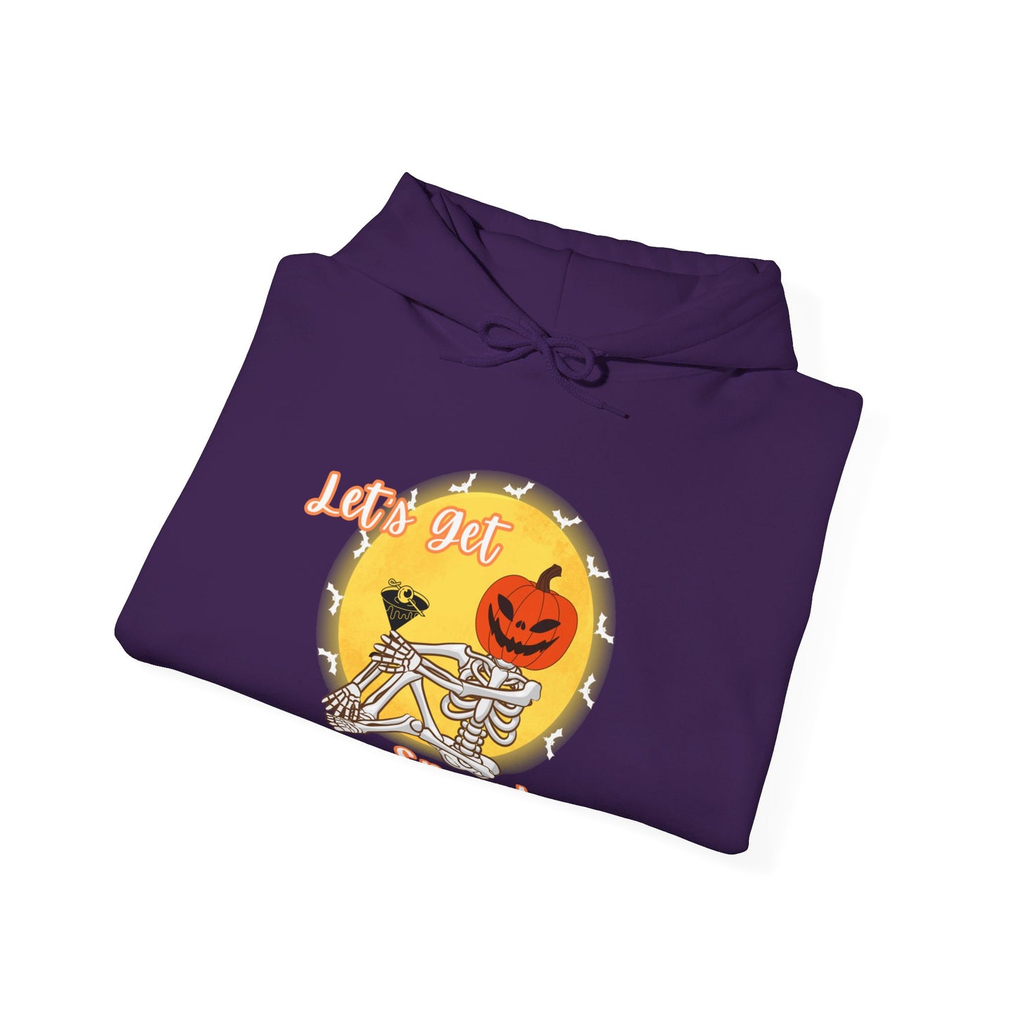 Let's Get Smashed Halloween Skeleton & Martini Hoodie Sweatshirt