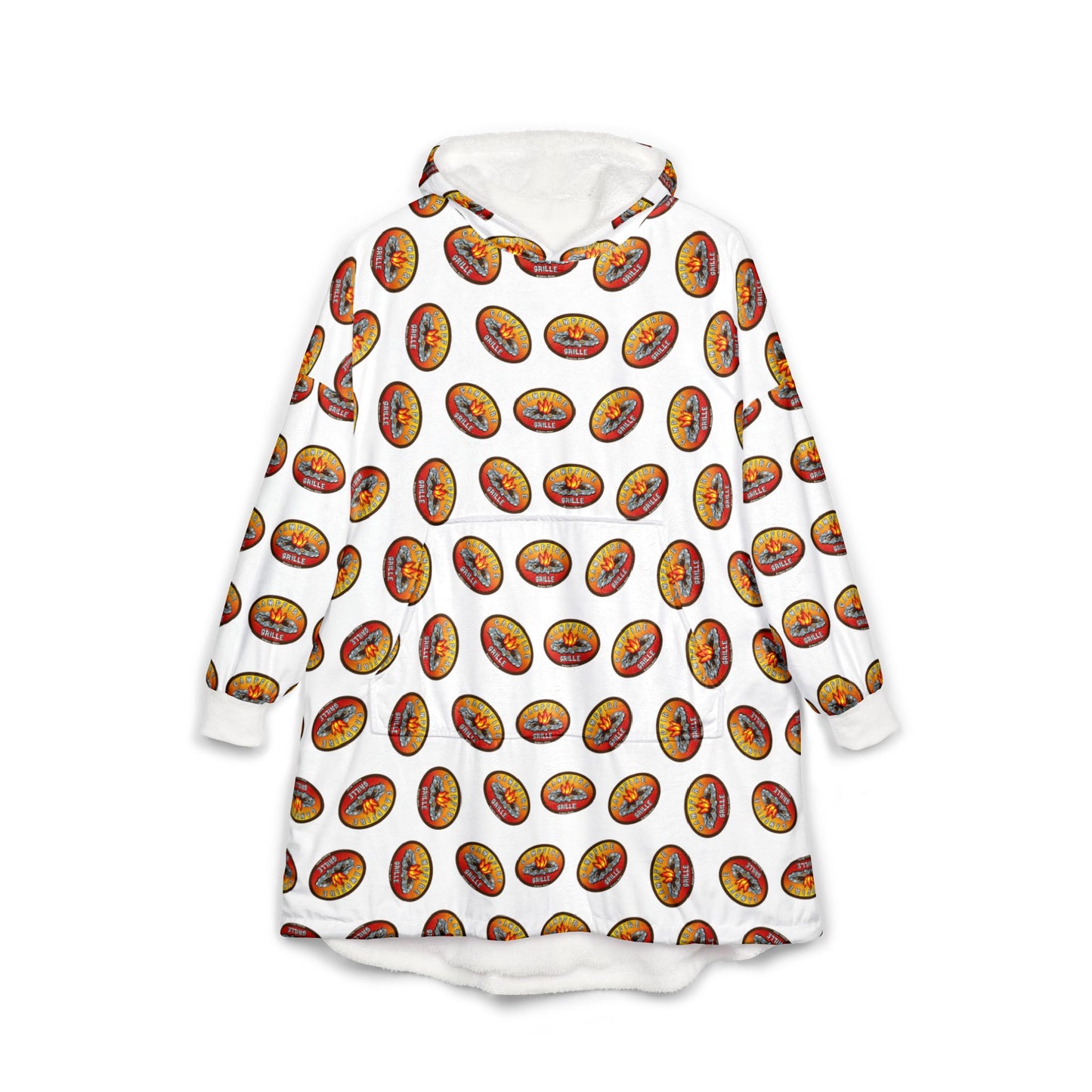 Cozy Unisex Hooded Blanket with Fun Donut Print, Perfect for Lounging, Gifting, Movie Nights, Cozy Home Decor, Fun Fashion