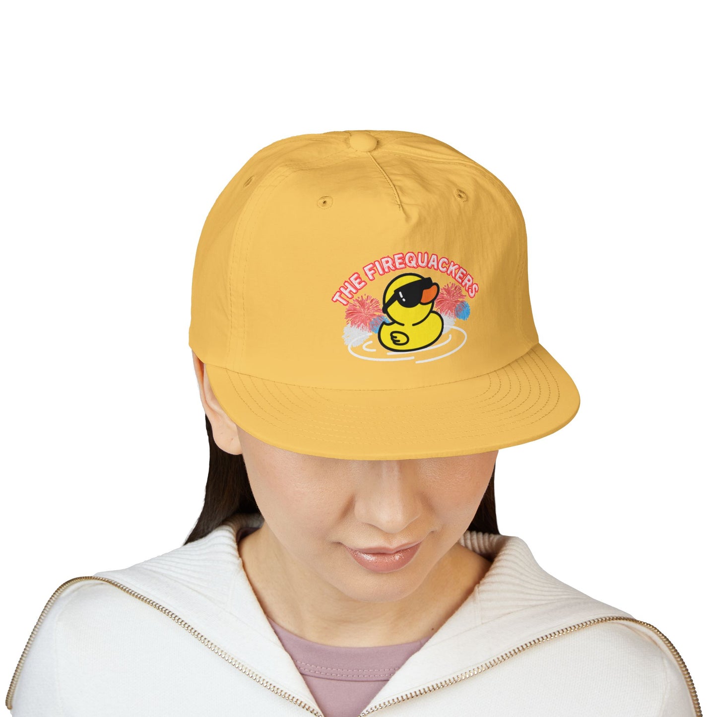 Summer Surf Cap with Firequackers Duck Design