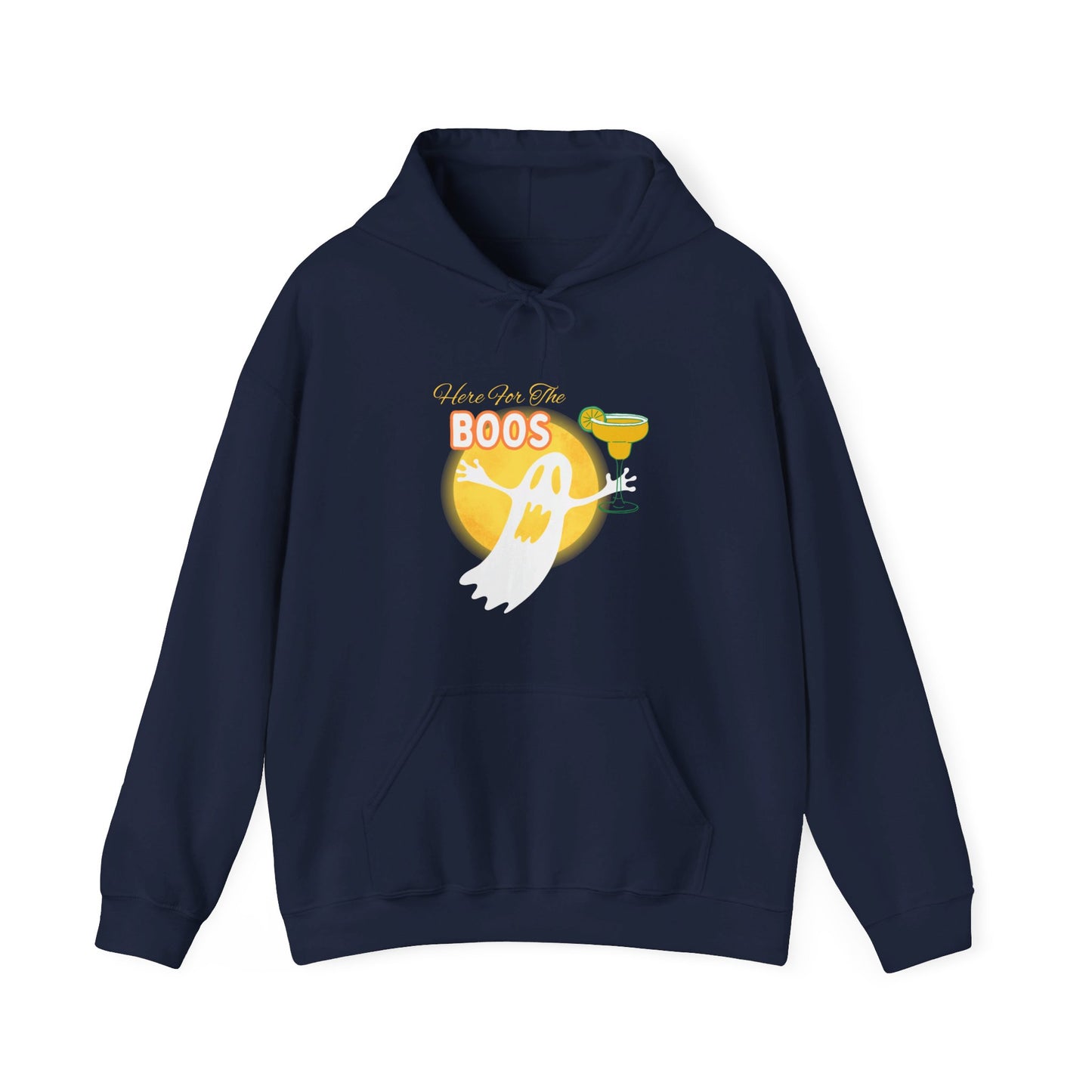 Here for the Boos Halloween Ghost with Margarita Hoodie Sweatshirt