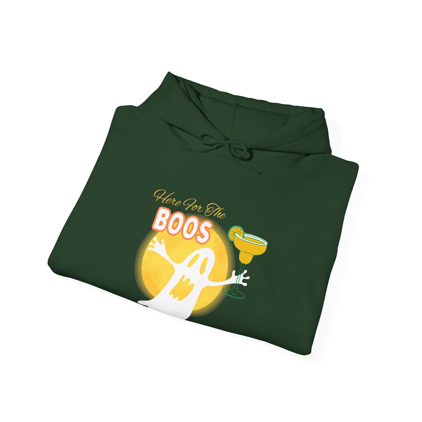 Here for the Boos Halloween Ghost with Margarita Hoodie Sweatshirt