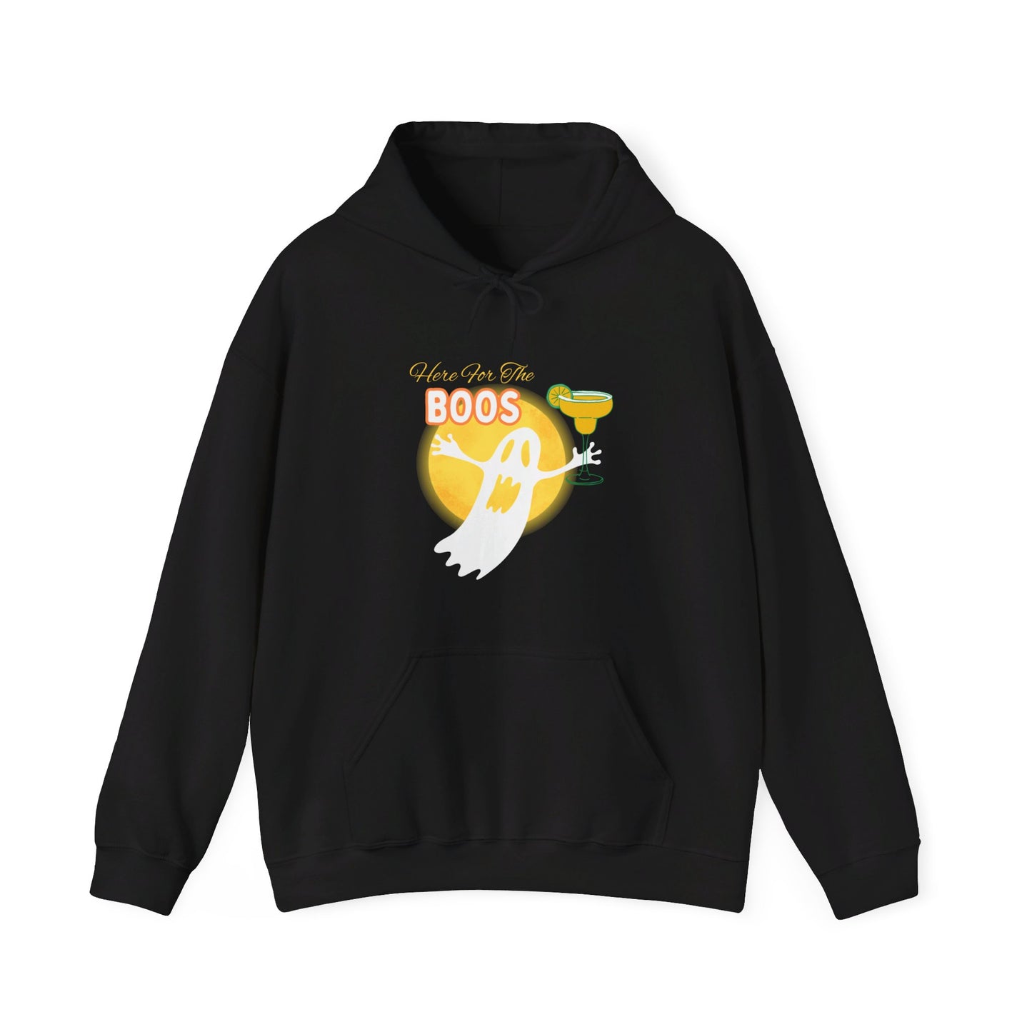 Here for the Boos Halloween Ghost with Margarita Hoodie Sweatshirt