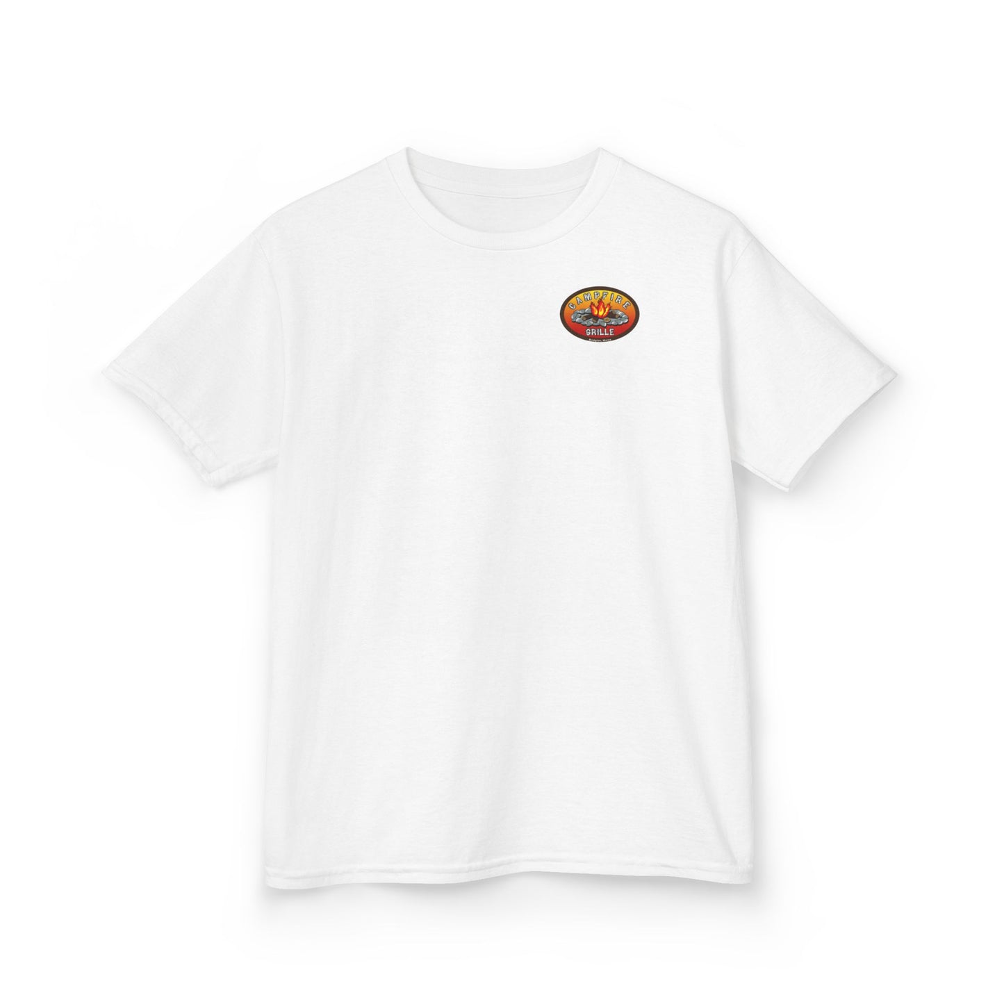 Kids Campfire Grille Tee, Kid's Shirt, Summer Camp Outfit, Outdoor Fun Apparel, Gift for Nature Lovers, Family BBQ