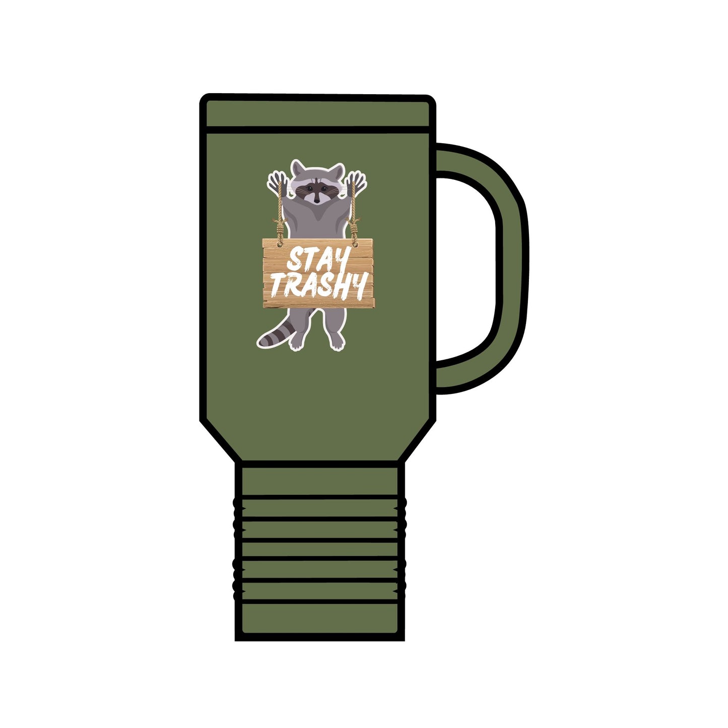 Stay Trashy Racoon Insulated Travel Mug, 40oz