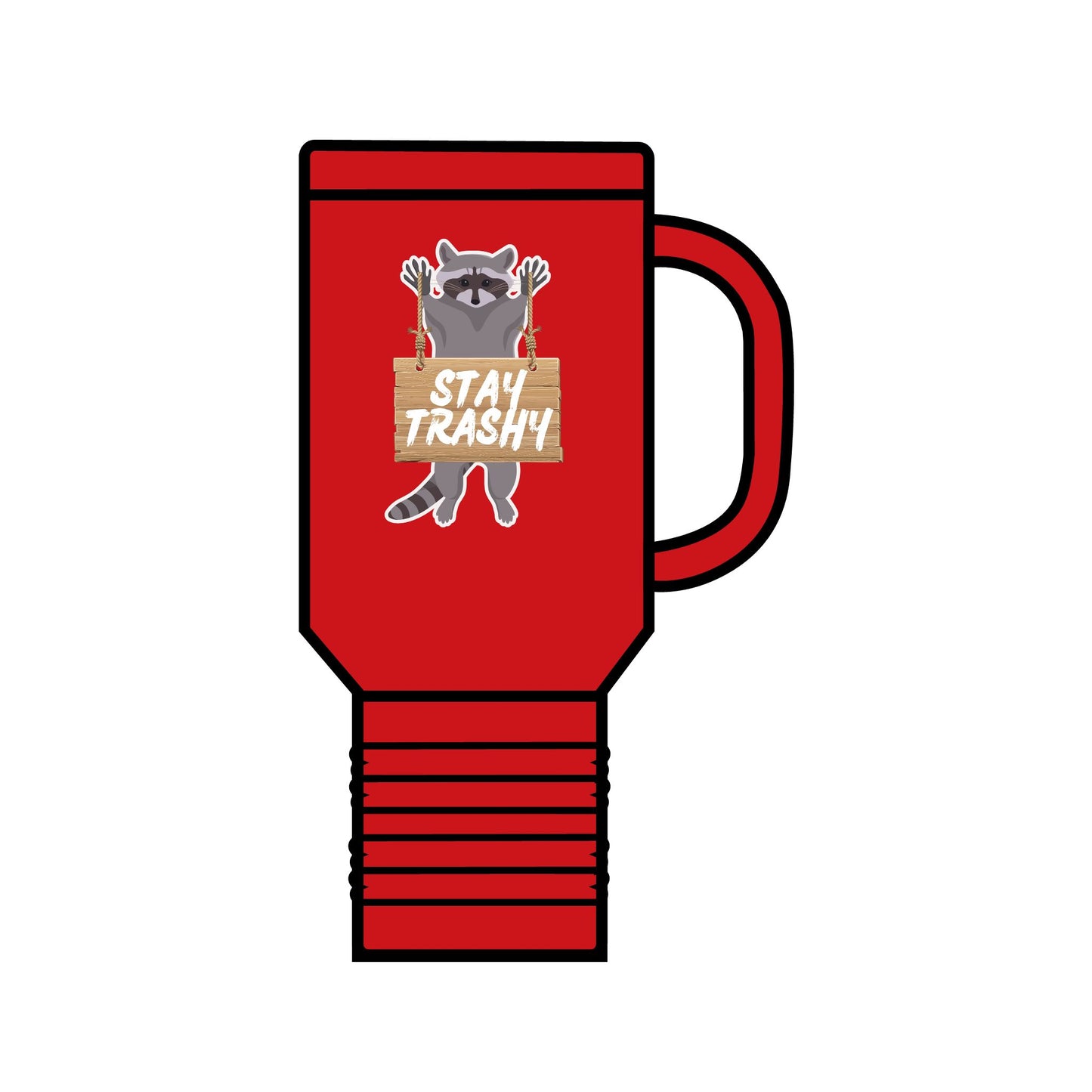 Stay Trashy Racoon Insulated Travel Mug, 40oz