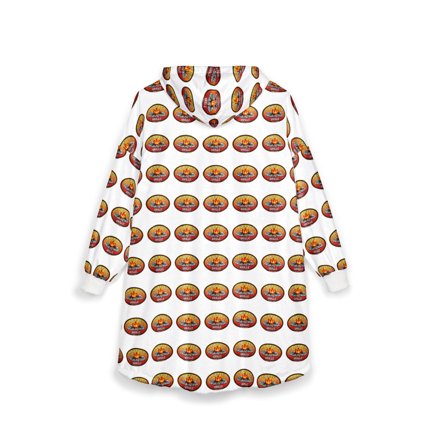 Cozy Unisex Hooded Blanket with Fun Donut Print, Perfect for Lounging, Gifting, Movie Nights, Cozy Home Decor, Fun Fashion
