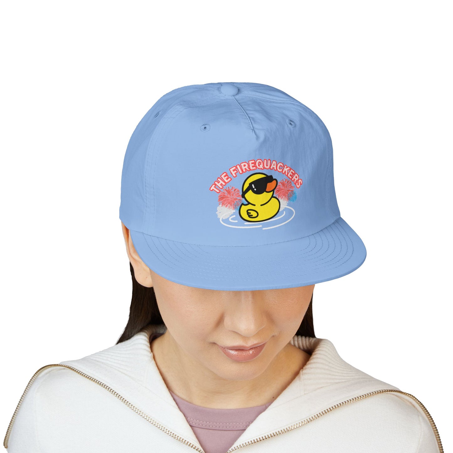 Summer Surf Cap with Firequackers Duck Design